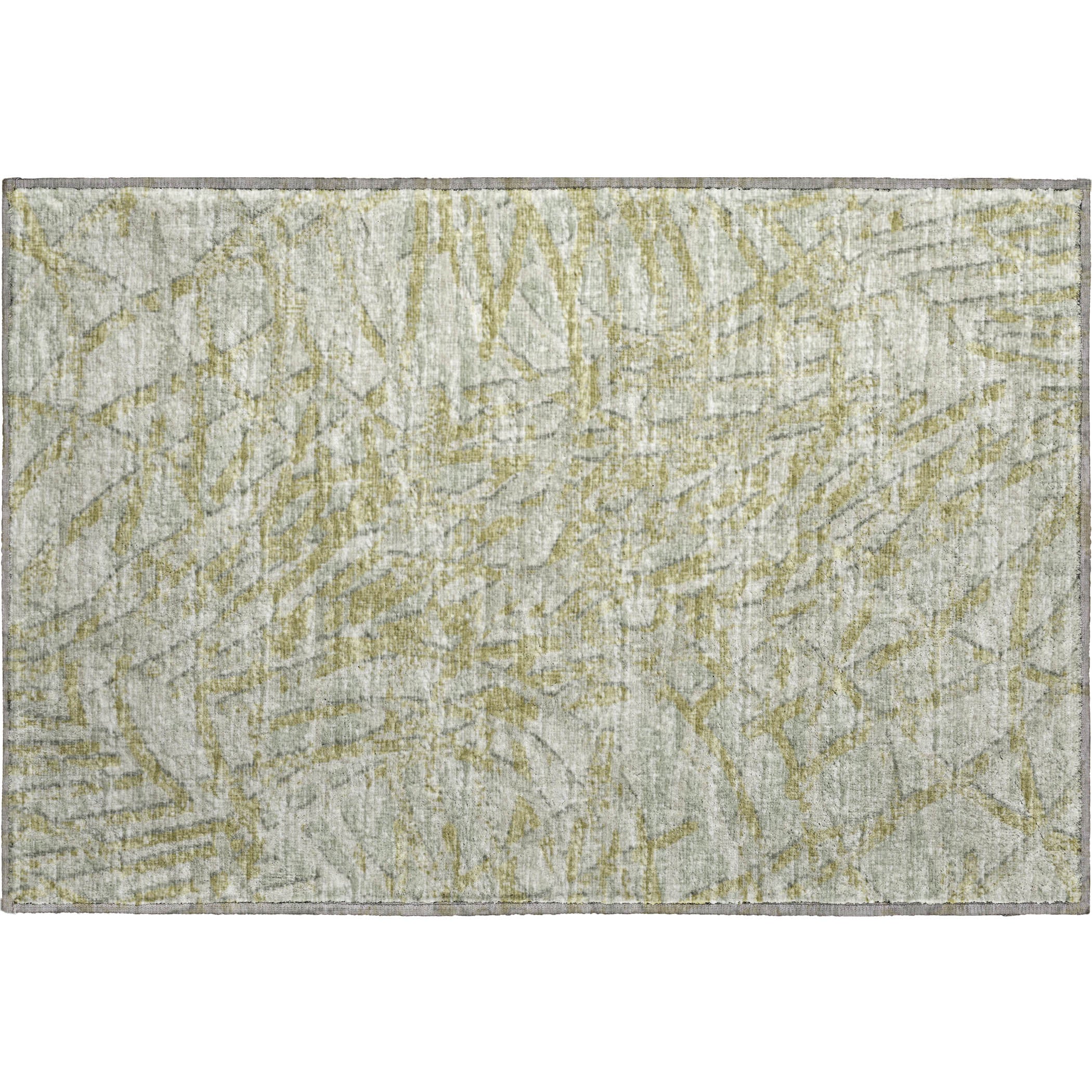 Bogota Machine Washable Transitional Sage Green Rug 1'8" x 2'6" #shape_Rectangle
