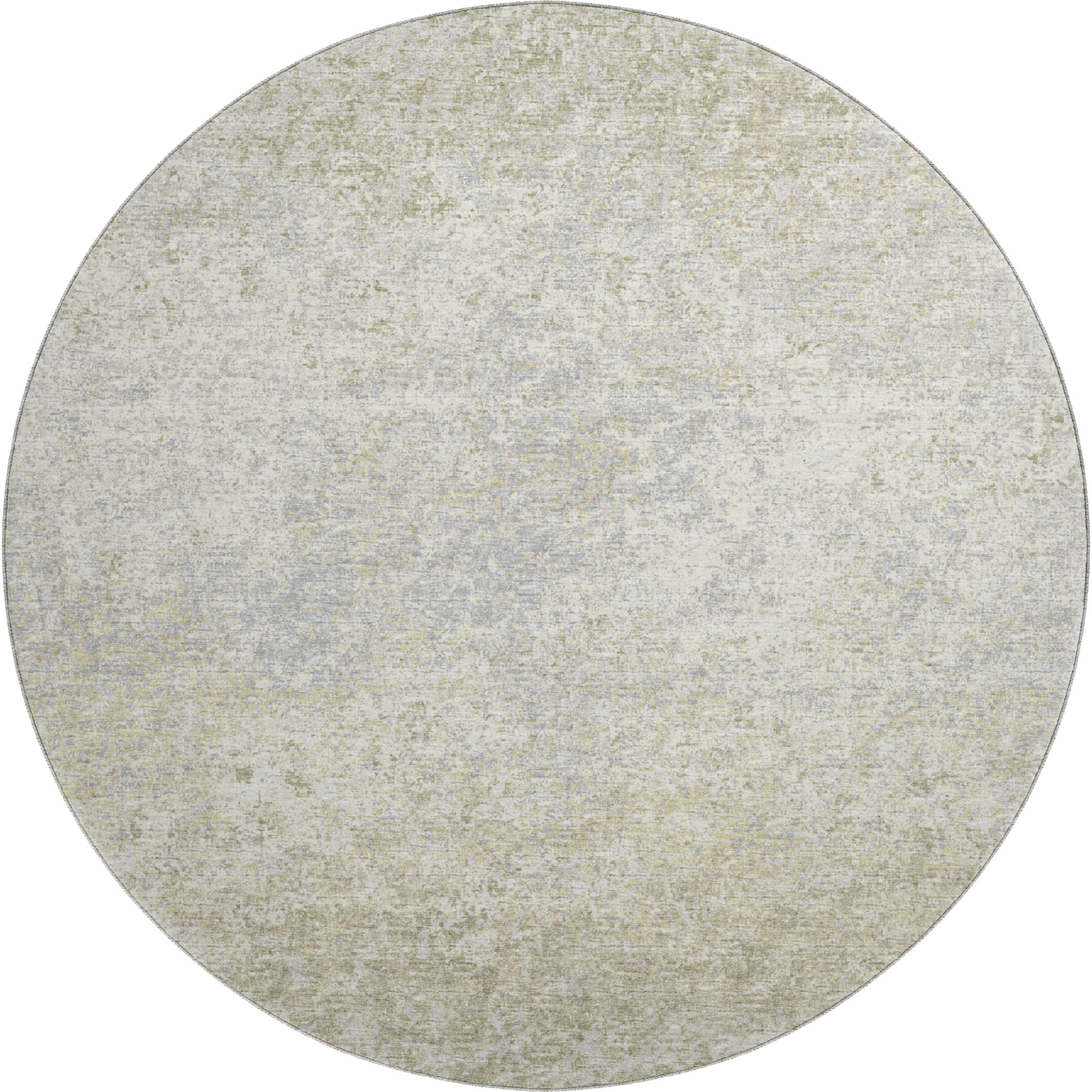 Luang Prabang Machine Washable Transitional Beige Taupe Rug 8' x 8' #shape_Round