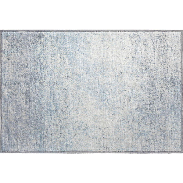 Luang Prabang Machine Washable Transitional Blue Rug 1'8" x 2'6"