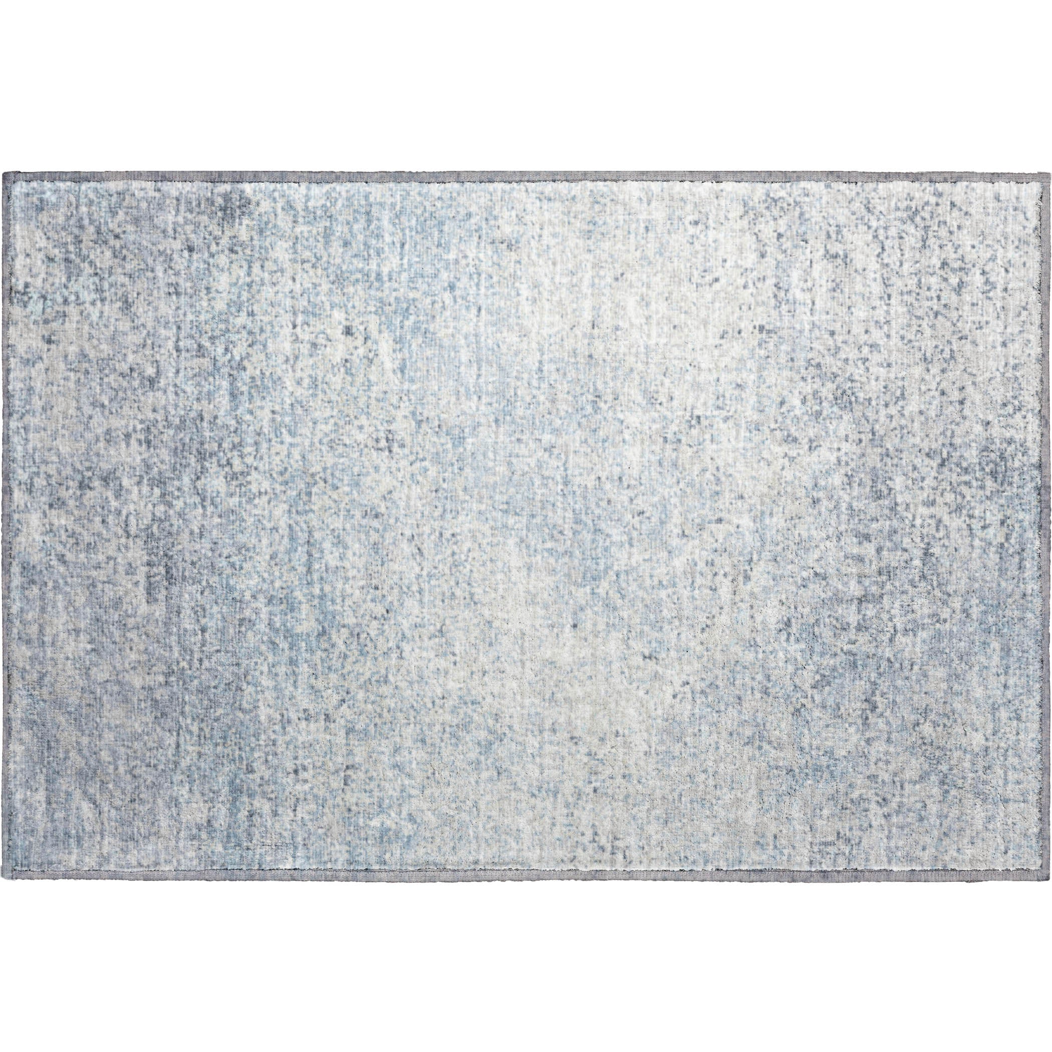 Luang Prabang Machine Washable Transitional Blue Rug 1'8" x 2'6" #shape_Rectangle