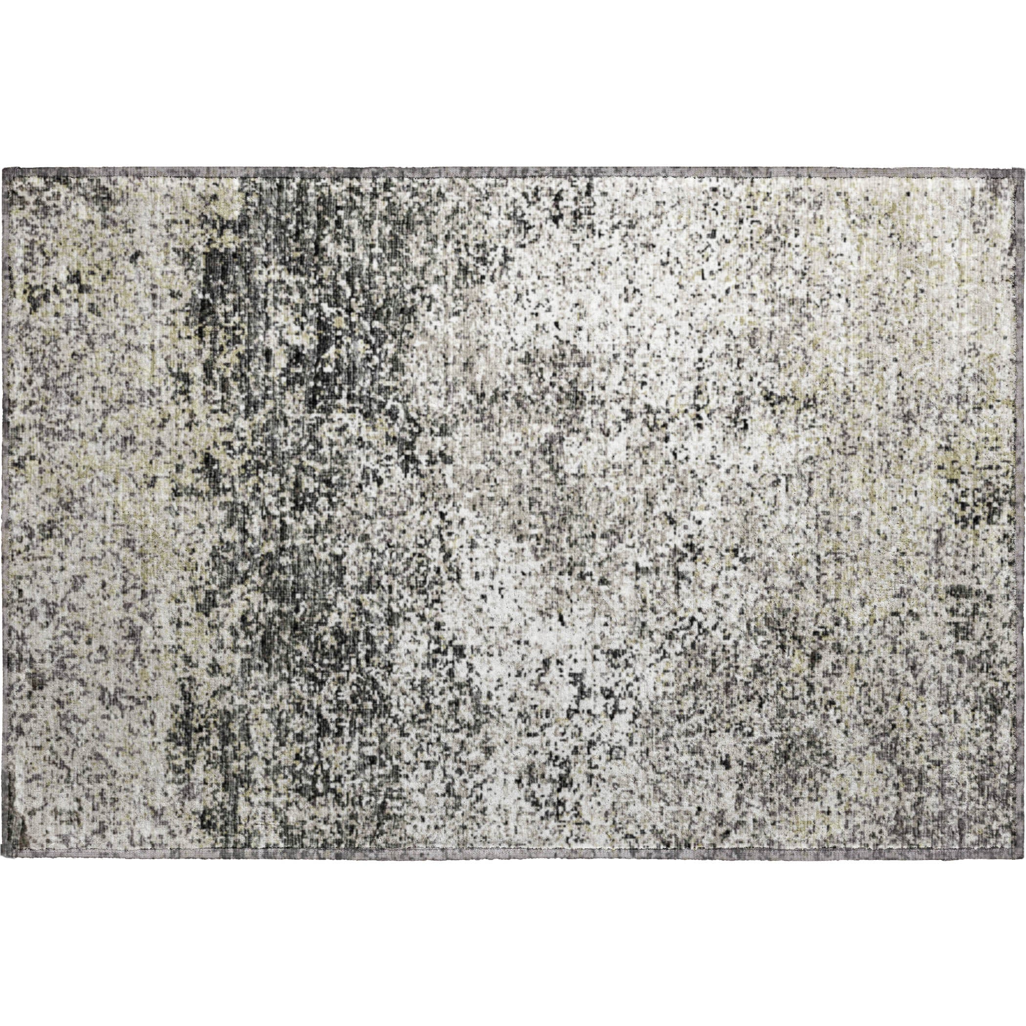 Luang Prabang Machine Washable Transitional Gray Rug 1'8" x 2'6" #shape_Rectangle