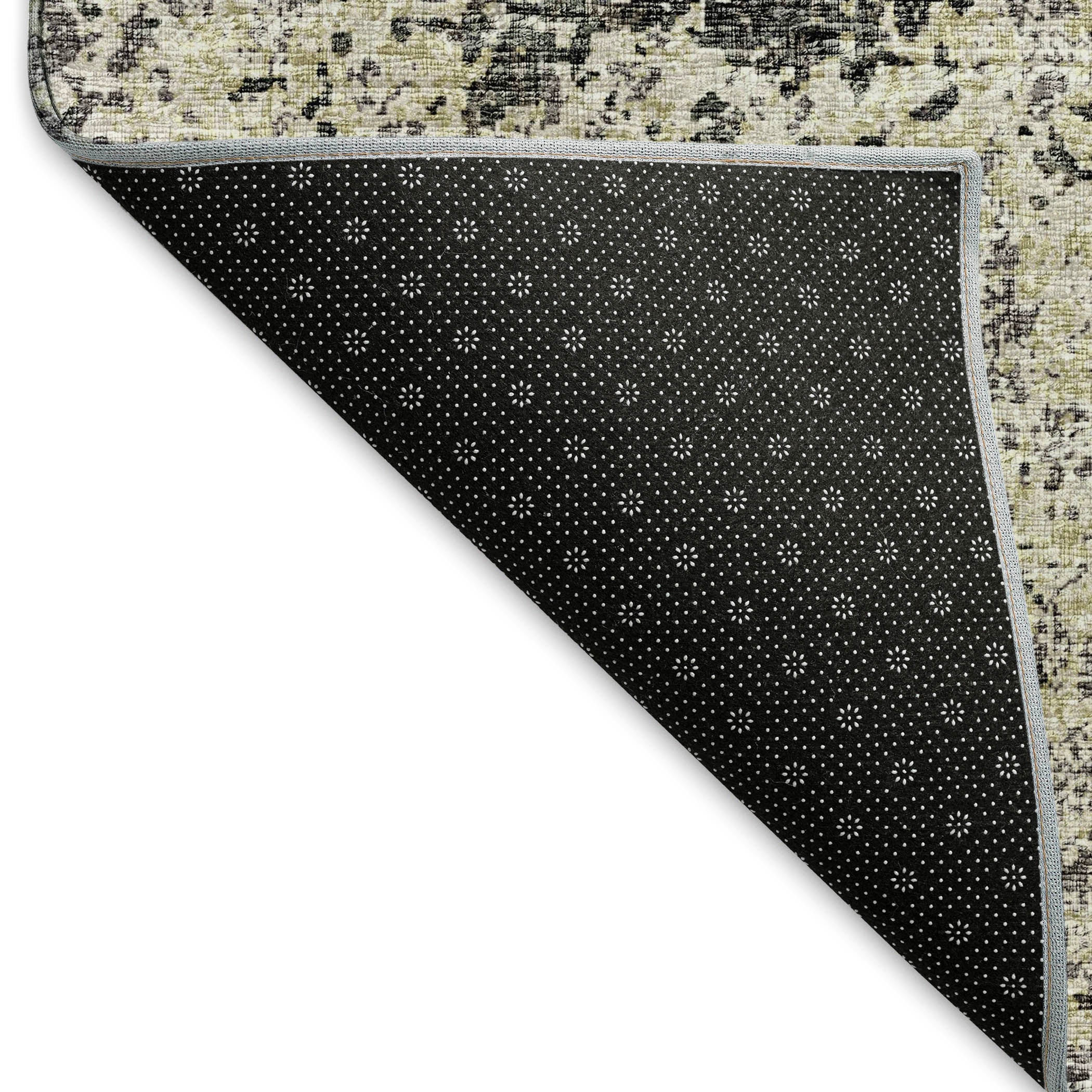 Luang Prabang Machine Washable Transitional Gray Rug 1'8" x 2'6" #shape_Rectangle