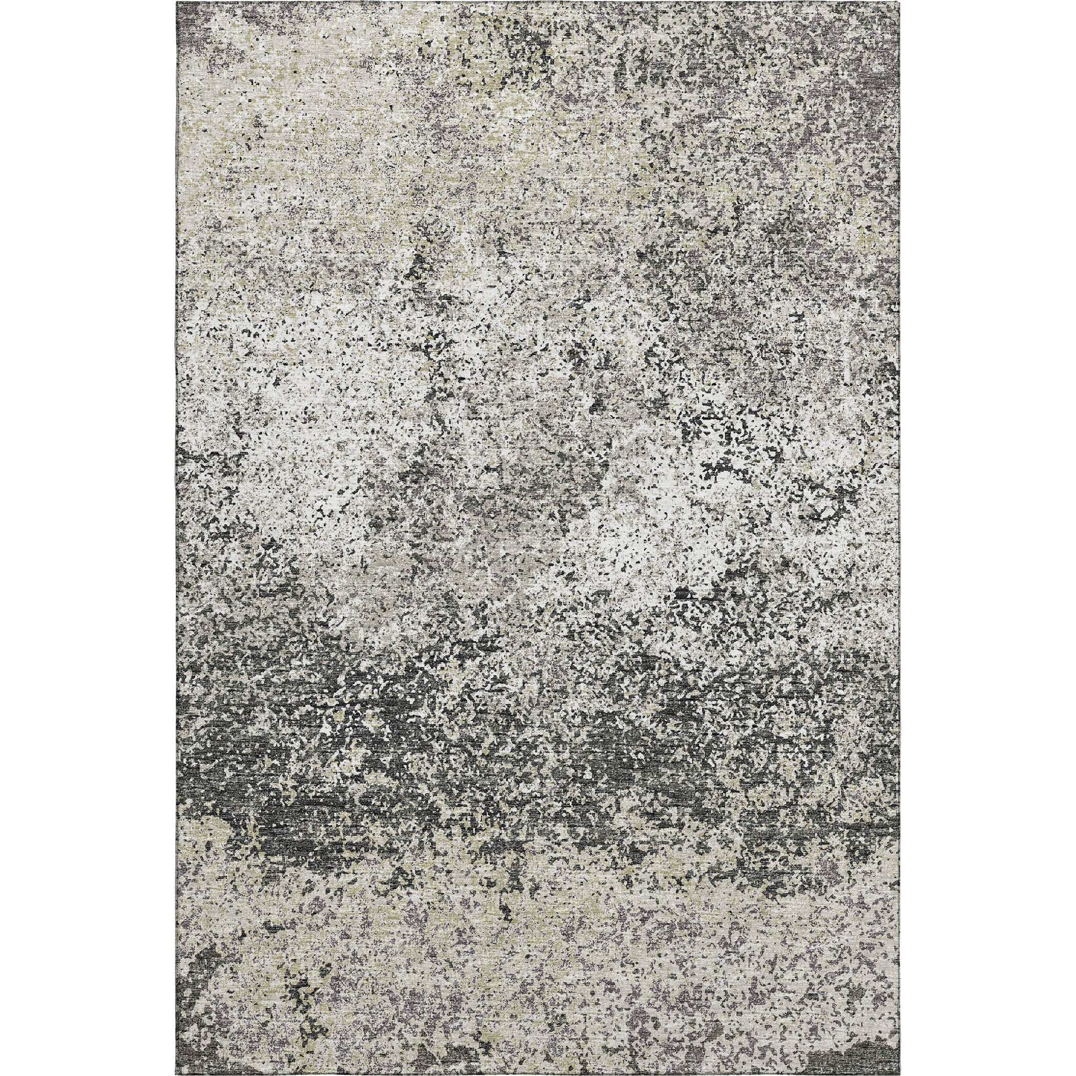 Luang Prabang Machine Washable Transitional Gray Rug 2'6" x 3'10" #shape_Rectangle