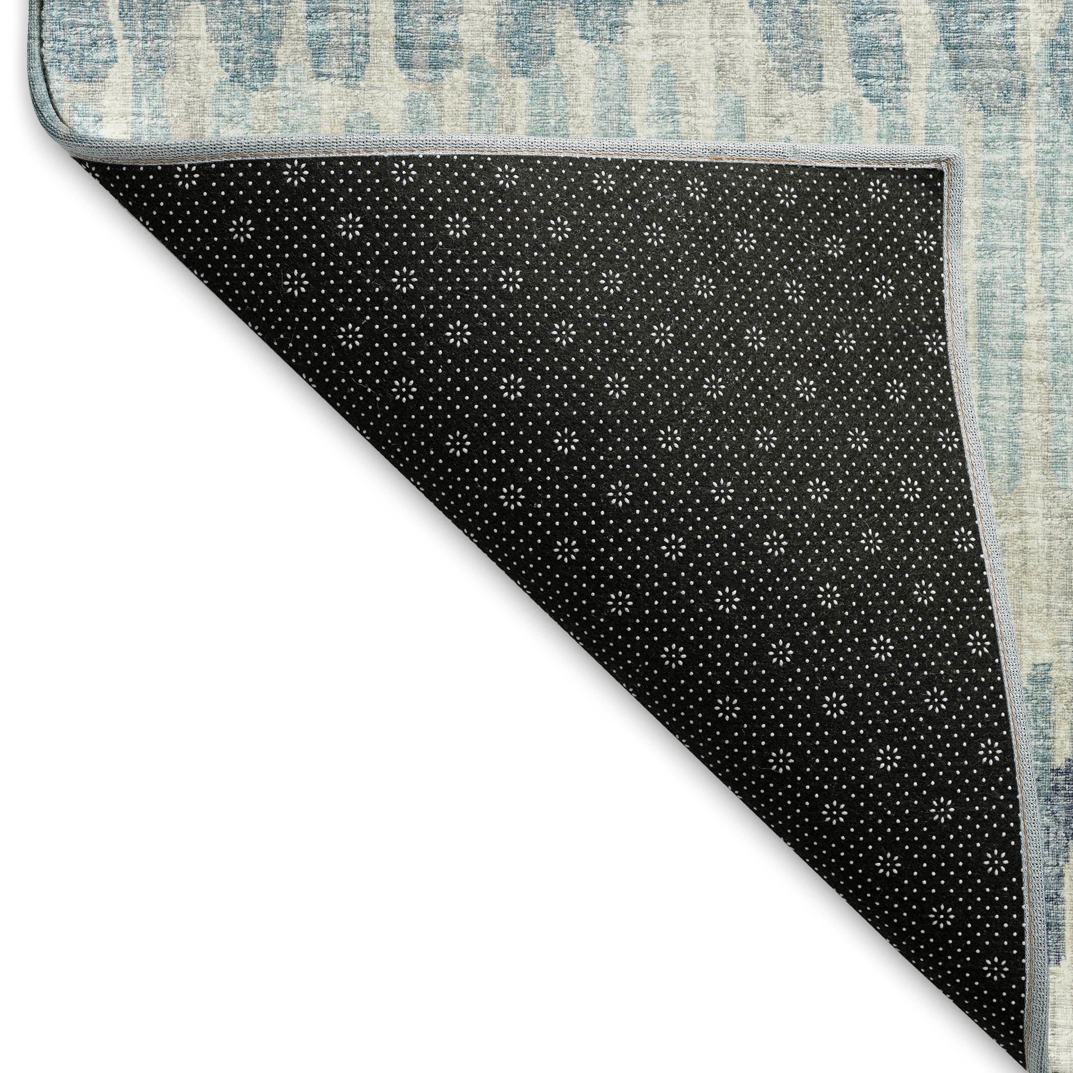Sarajevo Machine Washable Transitional Blue Rug 1'8" x 2'6" #shape_Rectangle
