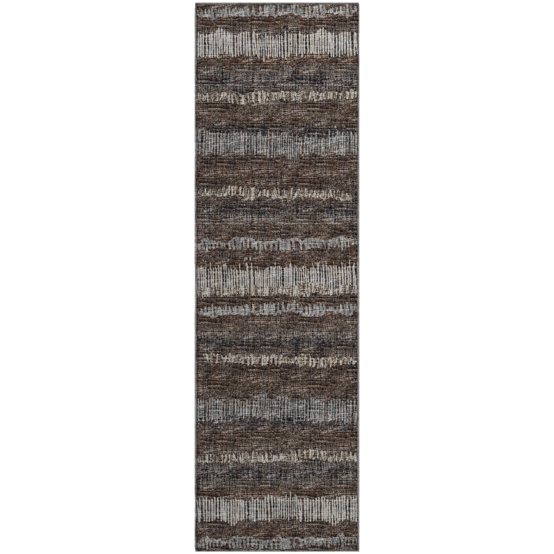 Sarajevo Machine Washable Transitional Brown Rug 2'3" x 7'6" #shape_Runner