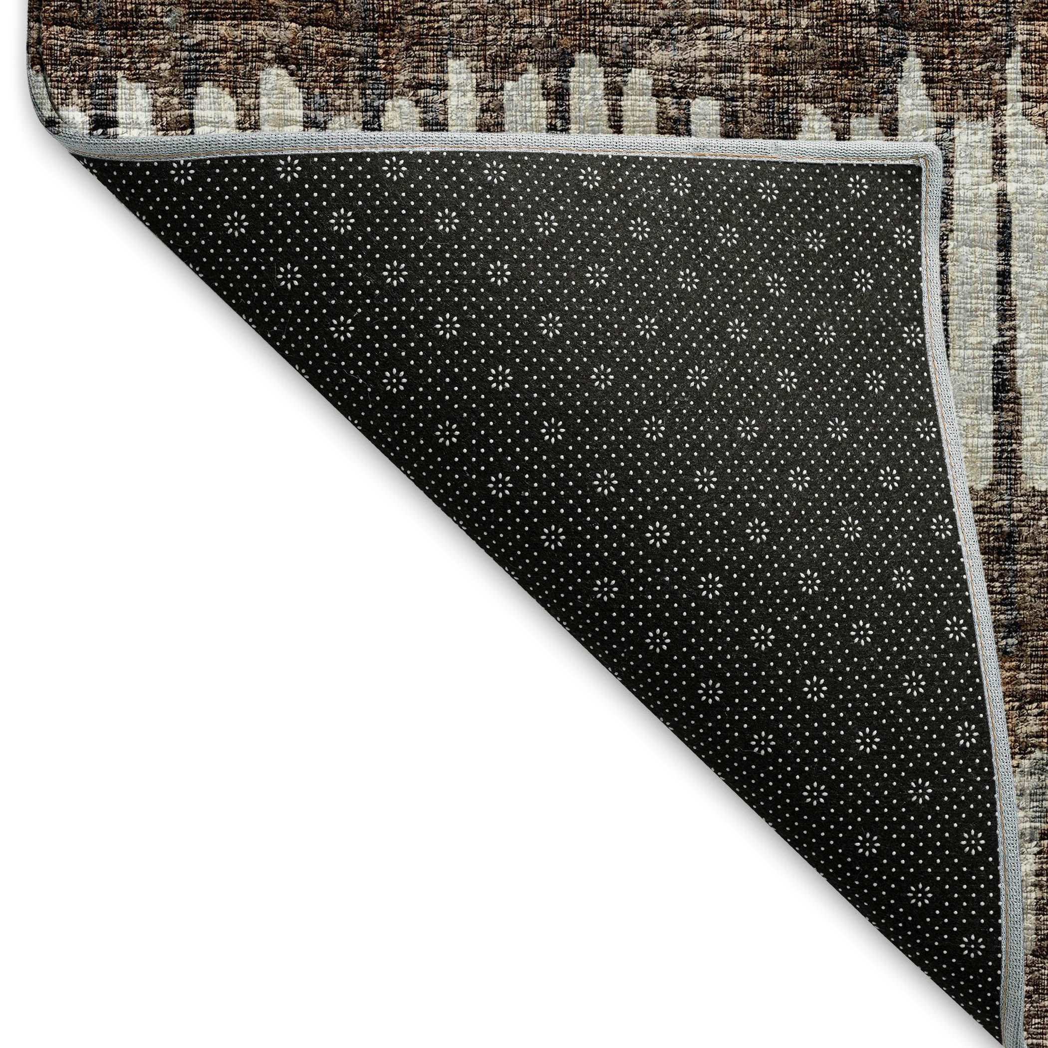 Sarajevo Machine Washable Transitional Brown Rug 1'8" x 2'6" #shape_Rectangle