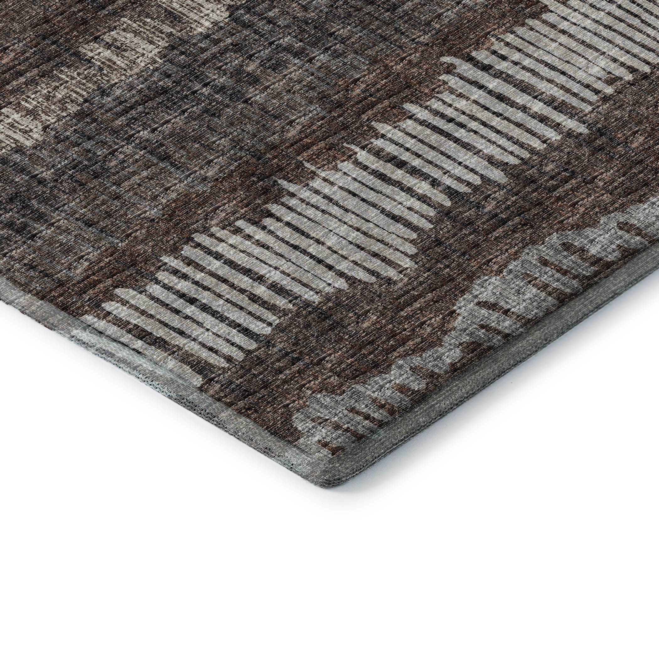 Sarajevo Machine Washable Transitional Brown Rug 1'8" x 2'6" #shape_Rectangle