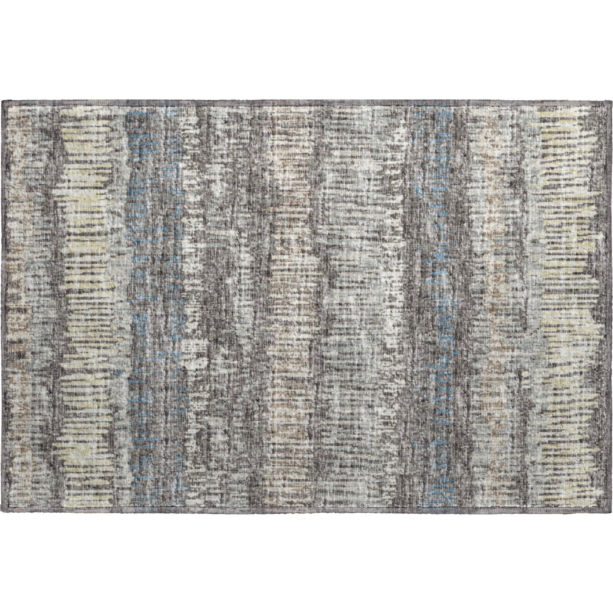 Sarajevo Machine Washable Transitional Gray Charcoal Rug 1'8" x 2'6" #shape_Rectangle