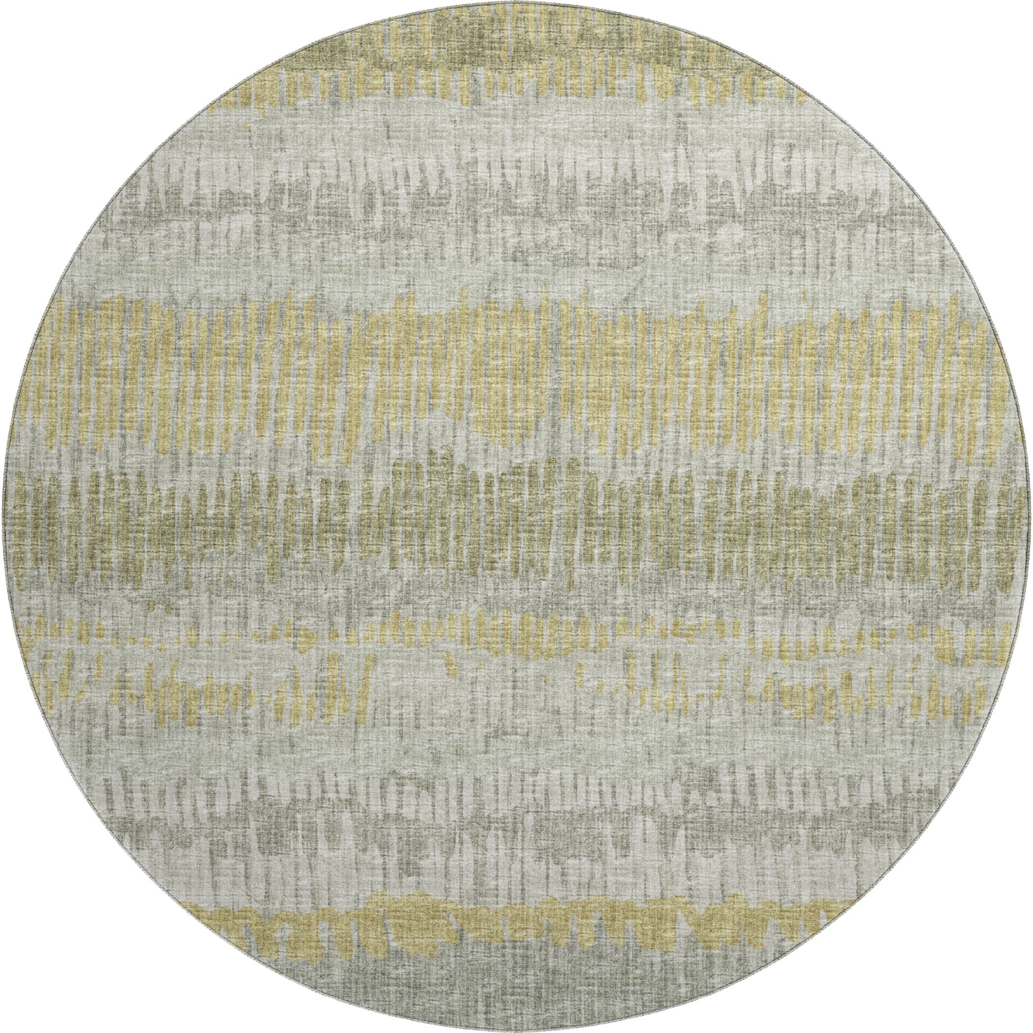 Sarajevo Machine Washable Transitional Sage Taupe Rug 8' x 8' #shape_Round