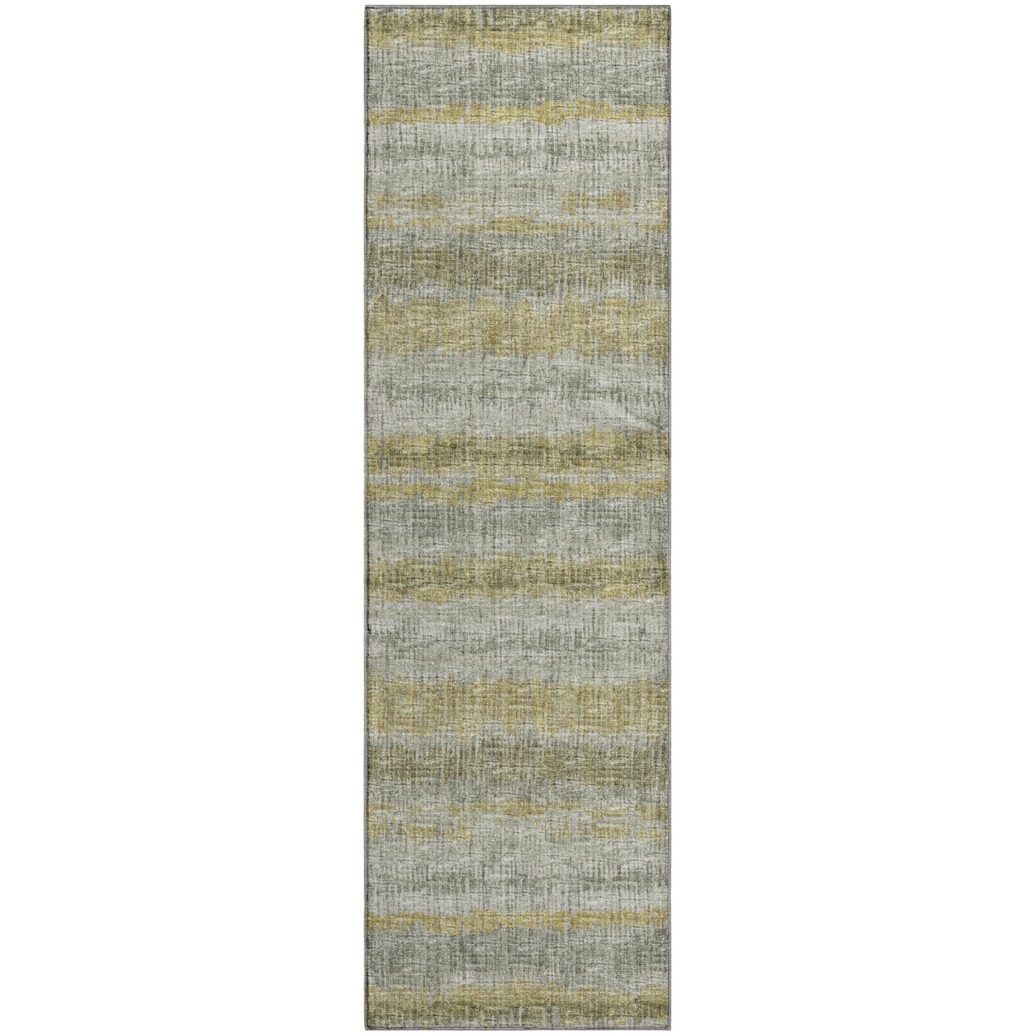 Sarajevo Machine Washable Transitional Sage Taupe Rug 2'3" x 7'6" #shape_Runner