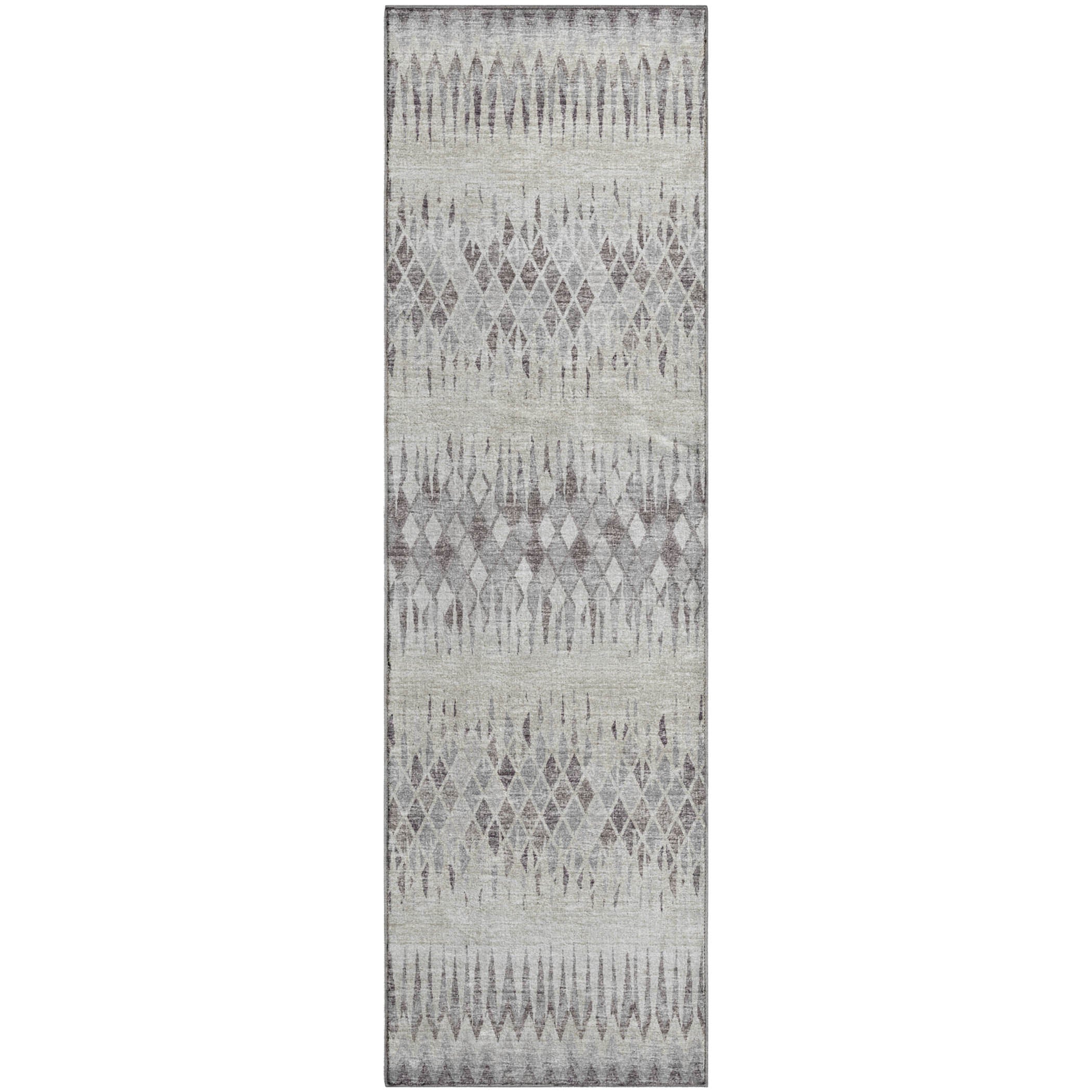 Kyoto Machine Washable Transitional Beige Ivory Rug 2'3" x 7'6" #shape_Runner