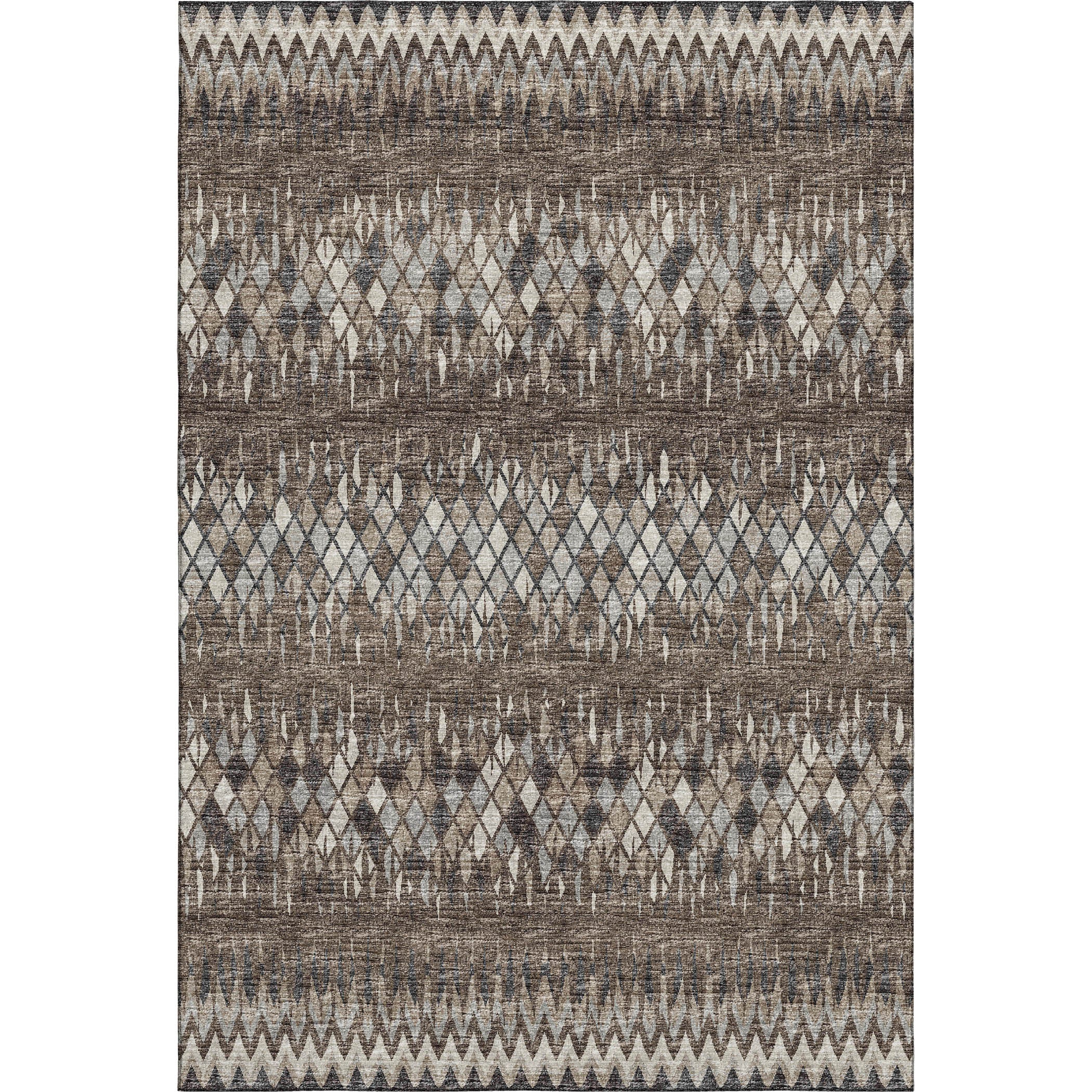 Kyoto Machine Washable Transitional Brown Chocolate Rug 2'6" x 3'10" #shape_Rectangle