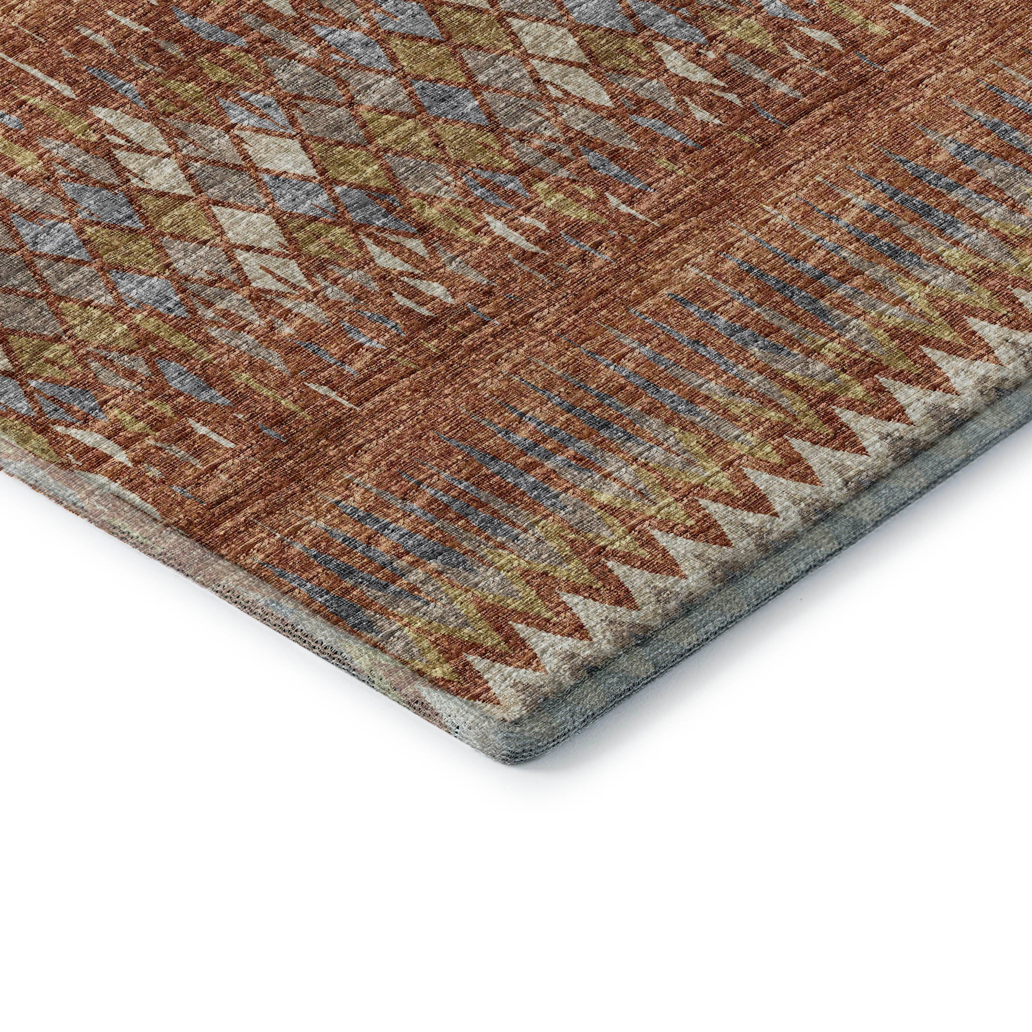 Kyoto Machine Washable Transitional Spice Paprika Rug 1'8" x 2'6" #shape_Rectangle