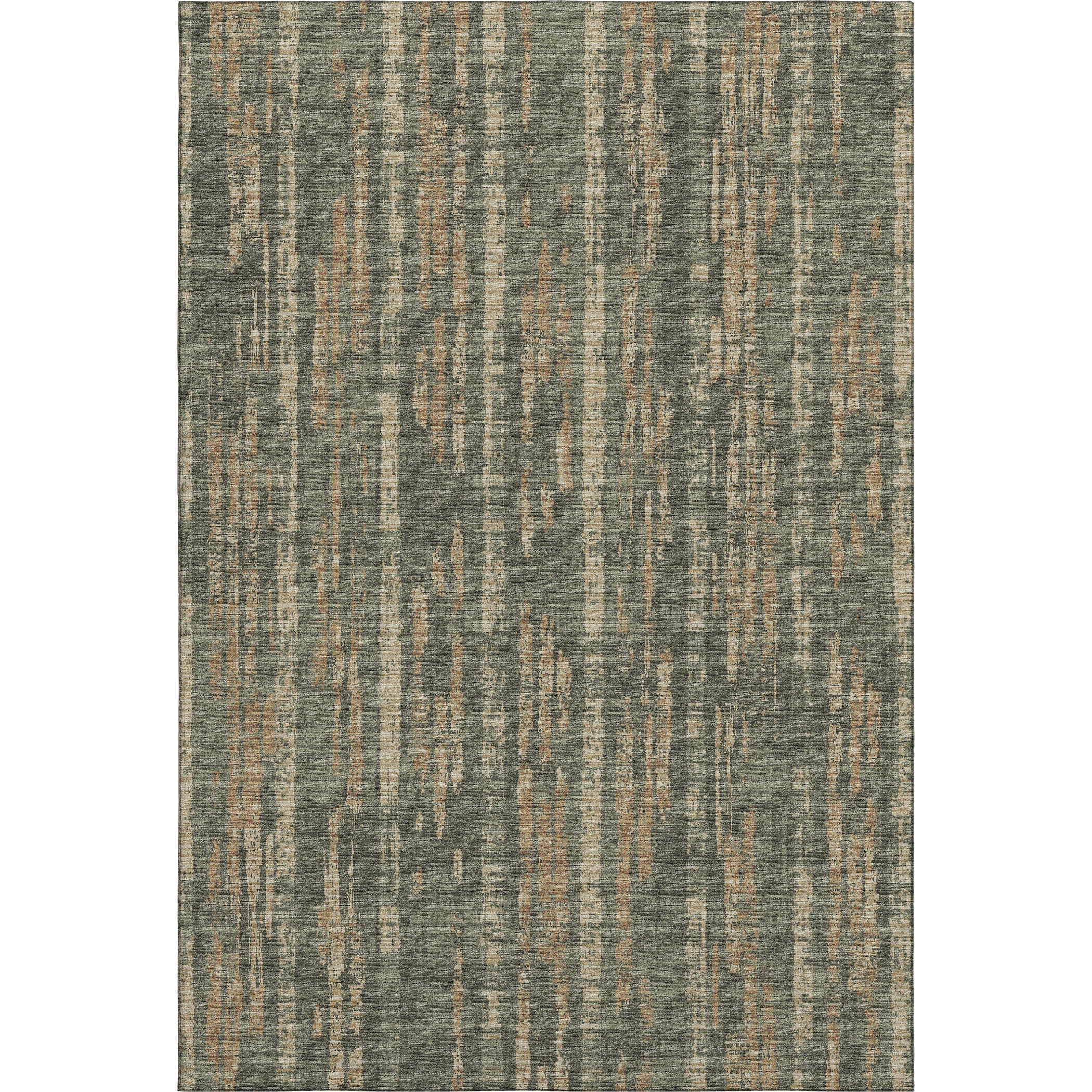 Zanzibar Machine Washable Transitional Green Rug 2'6" x 3'10" #shape_Rectangle