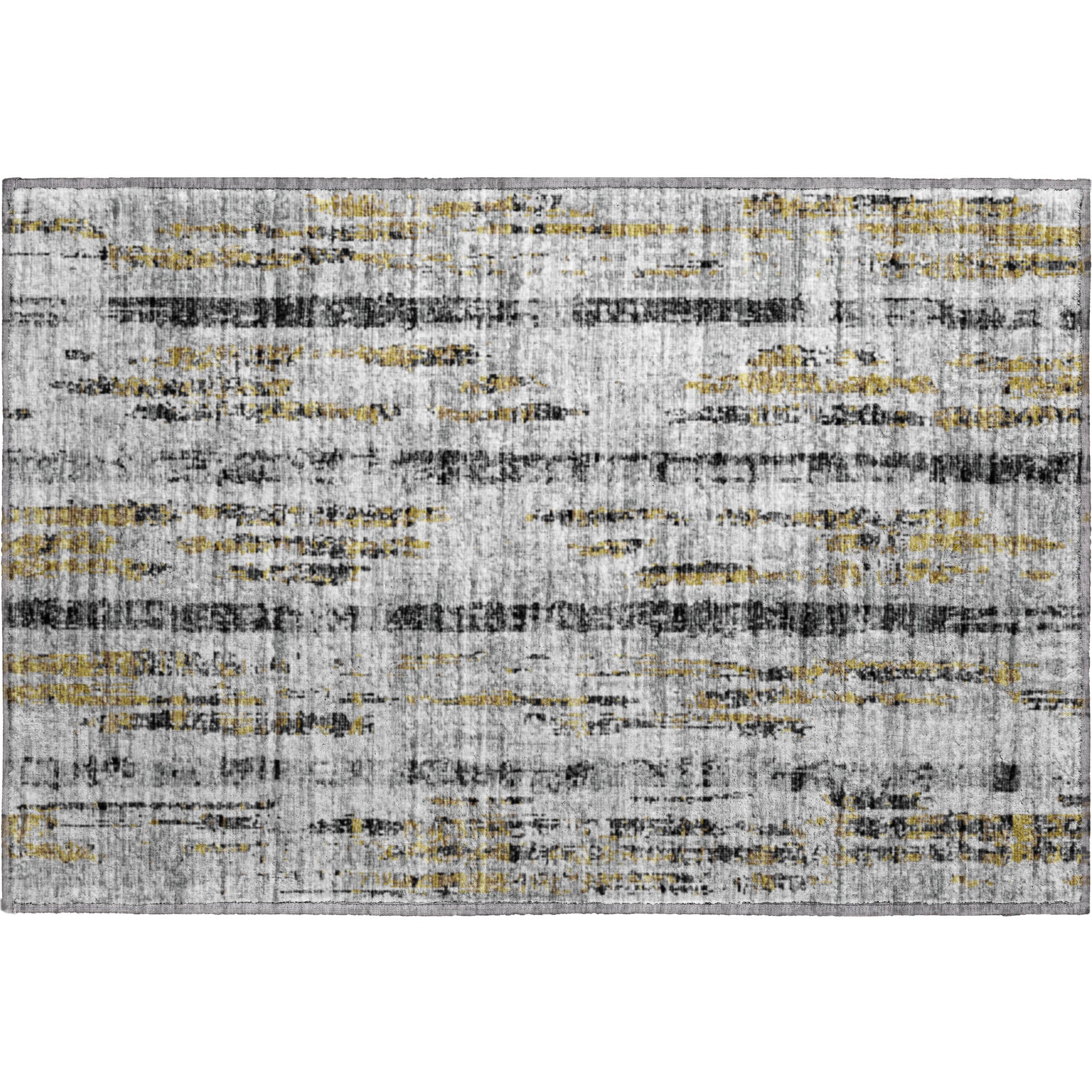 Zanzibar Machine Washable Transitional Silver Gray Rug 1'8" x 2'6" #shape_Rectangle