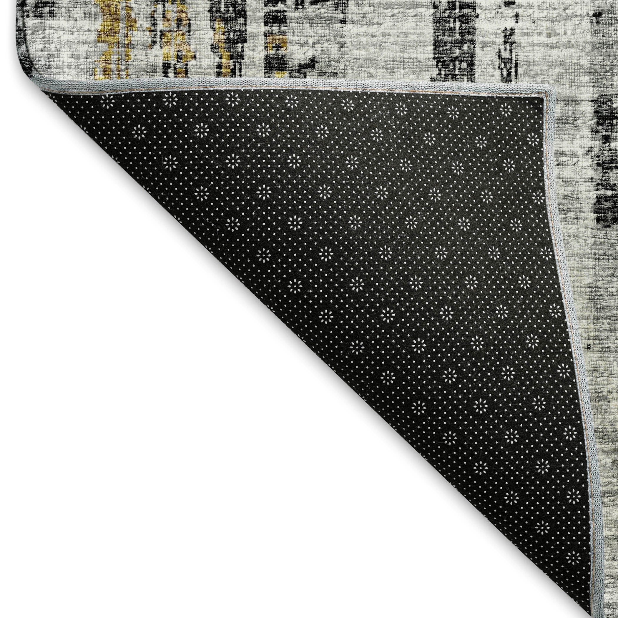Zanzibar Machine Washable Transitional Silver Gray Rug 1'8" x 2'6" #shape_Rectangle