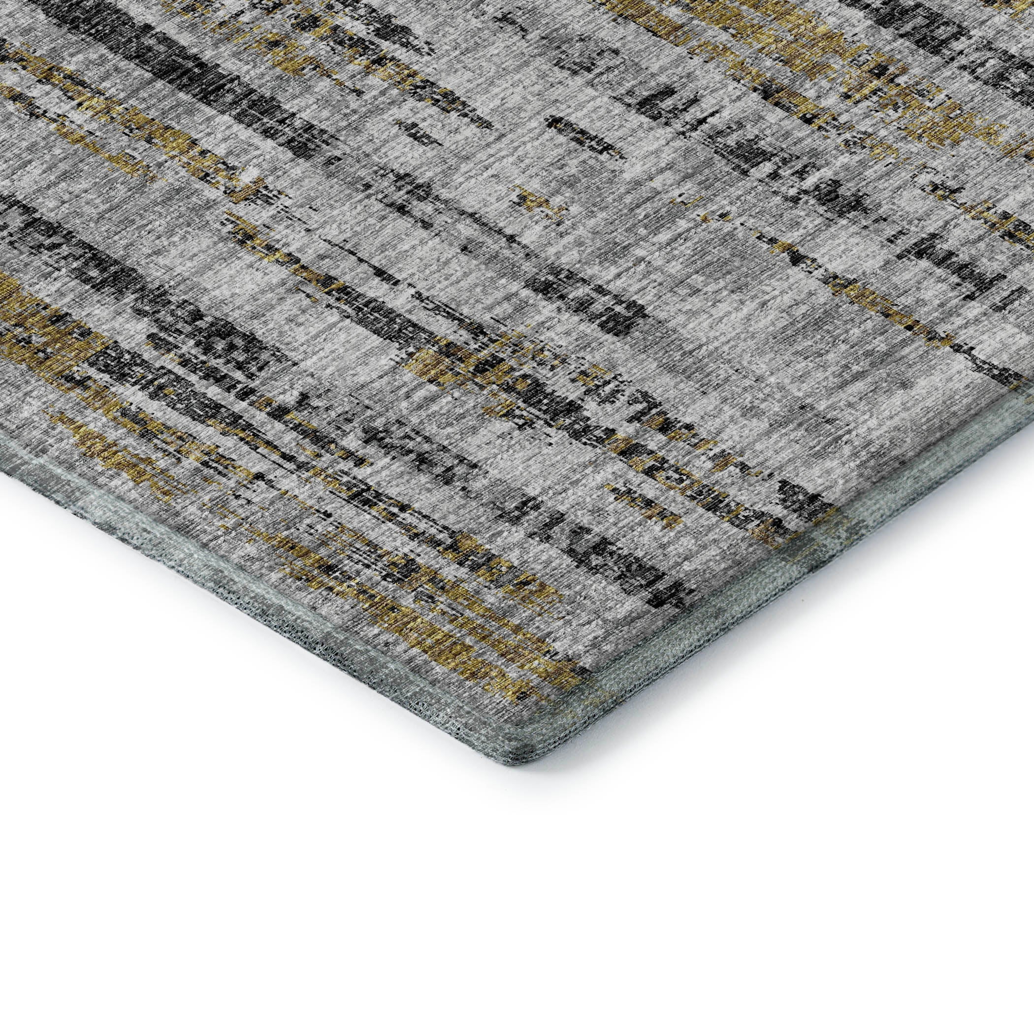 Zanzibar Machine Washable Transitional Silver Gray Rug 1'8" x 2'6" #shape_Rectangle