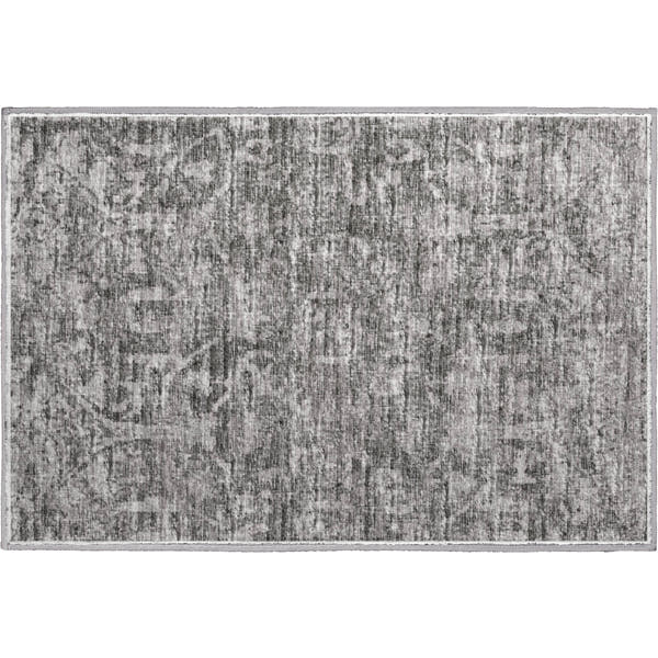 Ghent Machine Washable Traditional Charcoal Gray Rug 1'8" x 2'6"