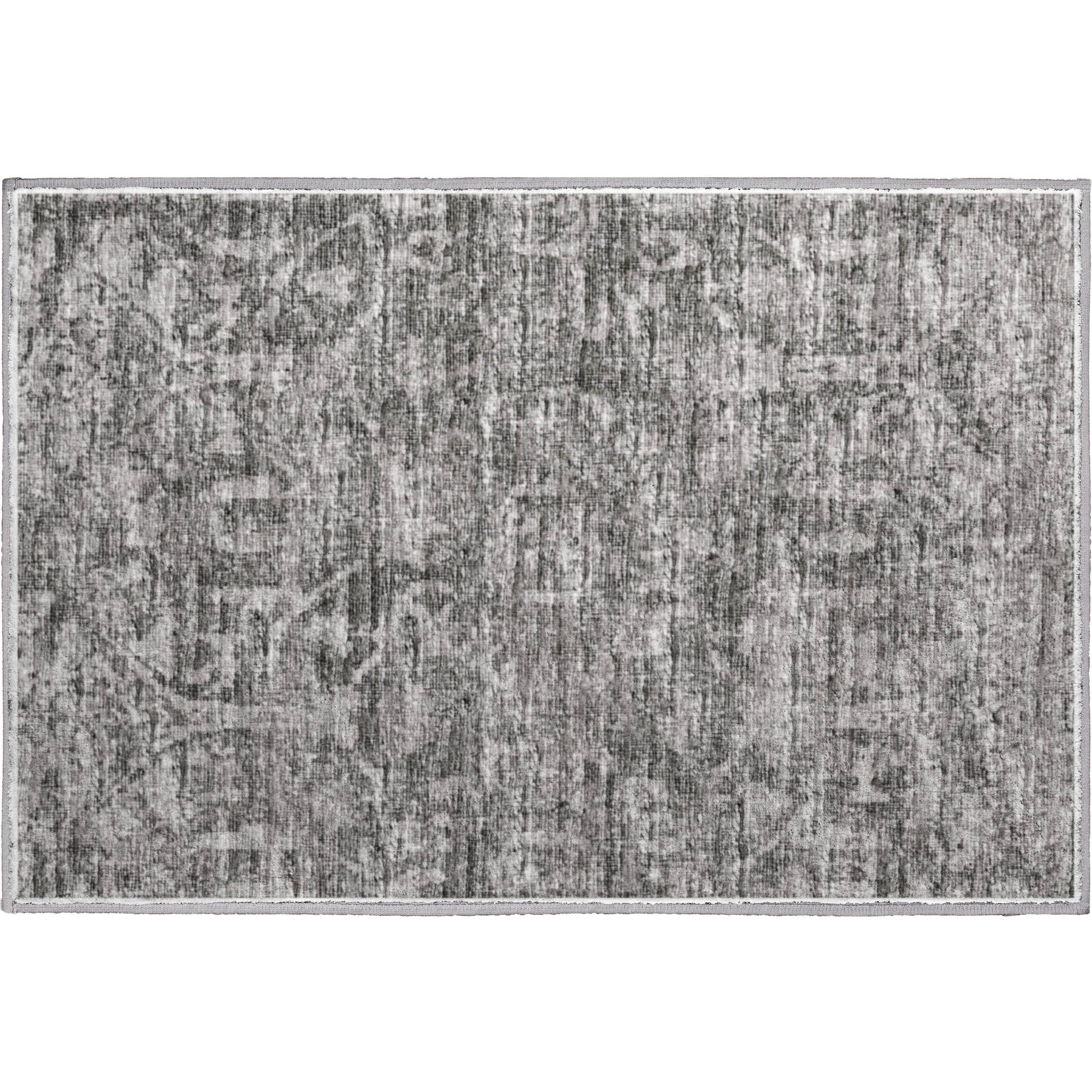 Ghent Machine Washable Traditional Charcoal Gray Rug 1'8" x 2'6" #shape_Rectangle