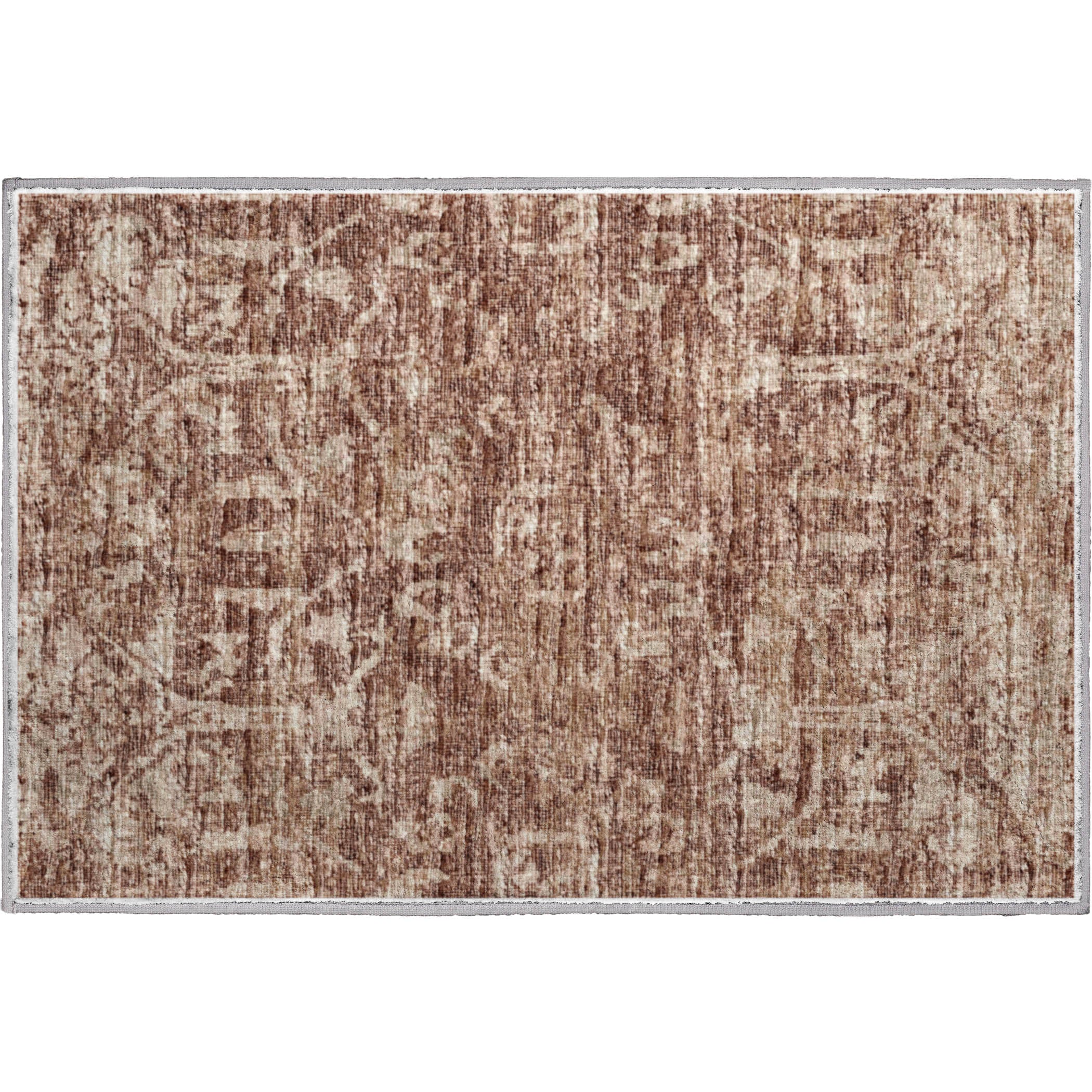 Ghent Machine Washable Traditional Chocolate Brown Rug 1'8" x 2'6" #shape_Rectangle