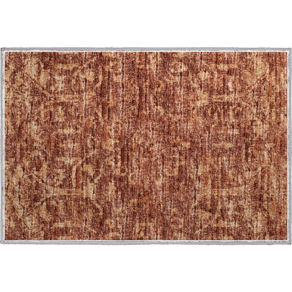 Ghent Machine Washable Traditional Clay Orange Rug 1'8" x 2'6"