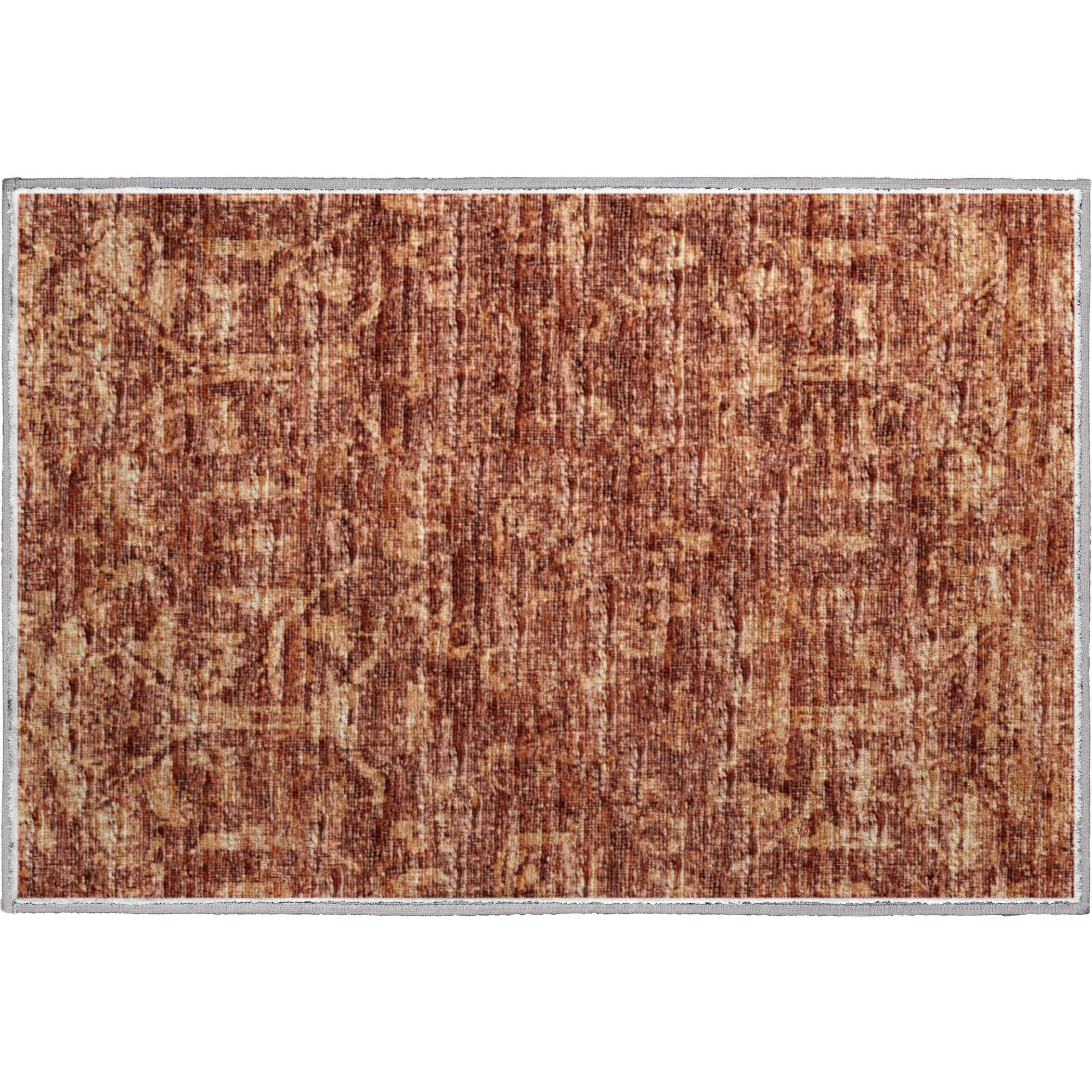 Ghent Machine Washable Traditional Clay Orange Rug 1'8" x 2'6" #shape_Rectangle