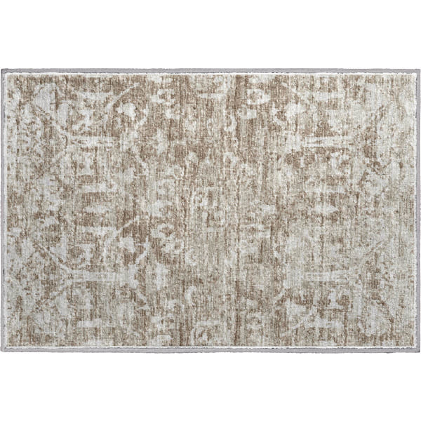 Ghent Machine Washable Traditional Taupe Beige Rug 1'8" x 2'6"
