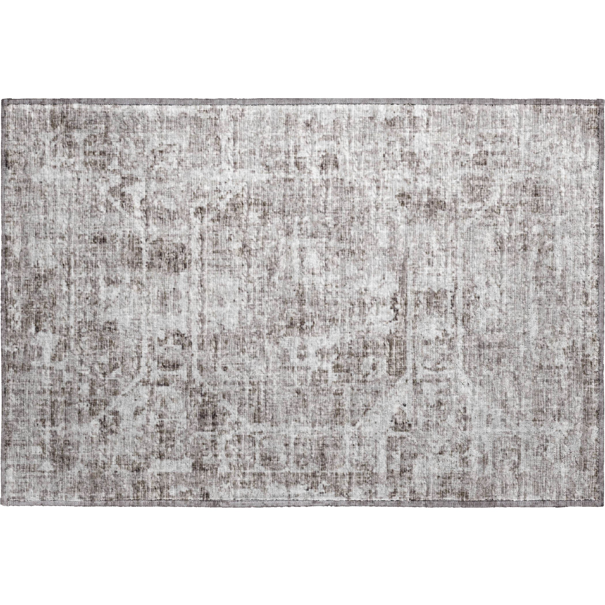 Bangkok Machine Washable Traditional Mocha Brown Rug 1'8" x 2'6" #shape_Rectangle