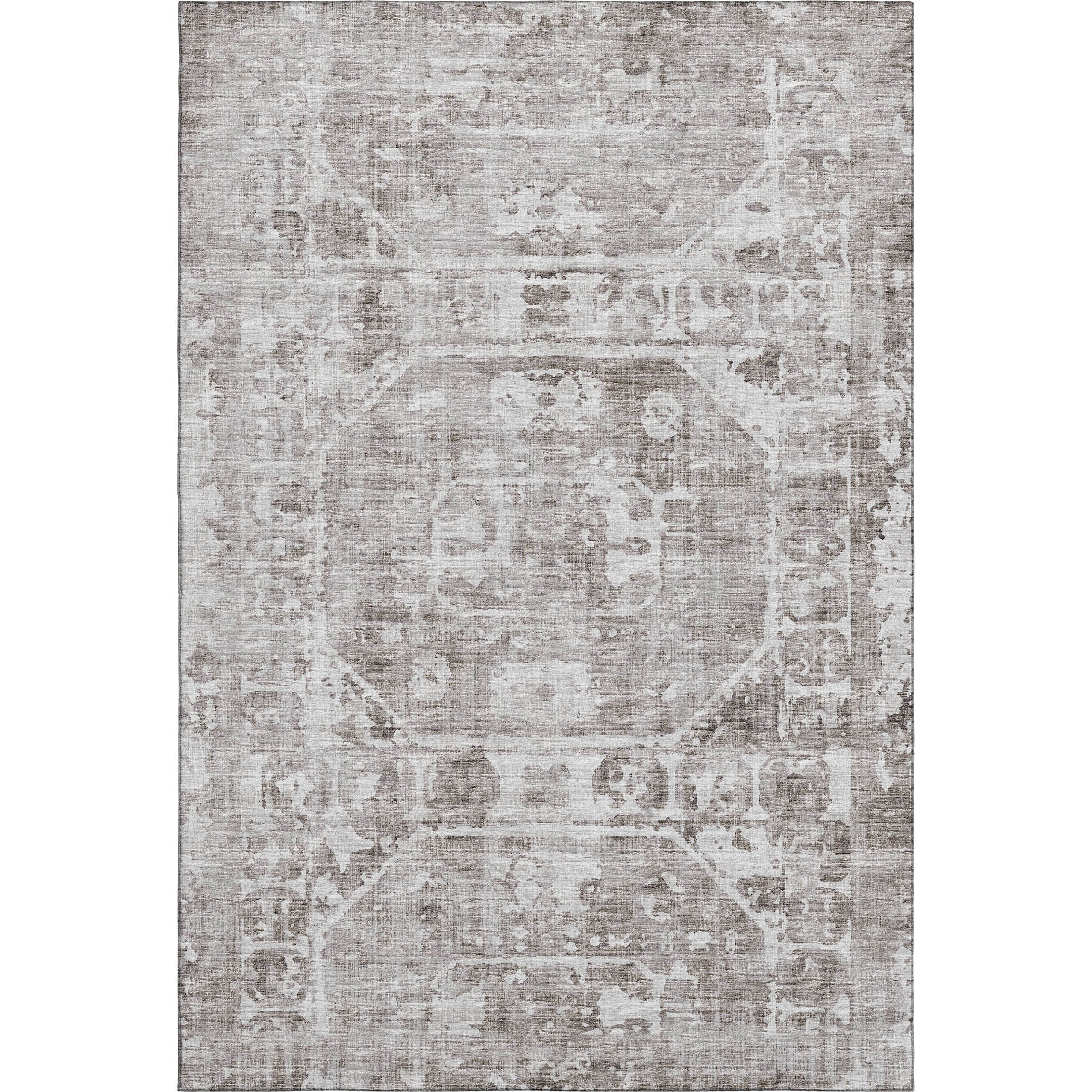 Bangkok Machine Washable Traditional Mocha Brown Rug 2'6" x 3'10" #shape_Rectangle