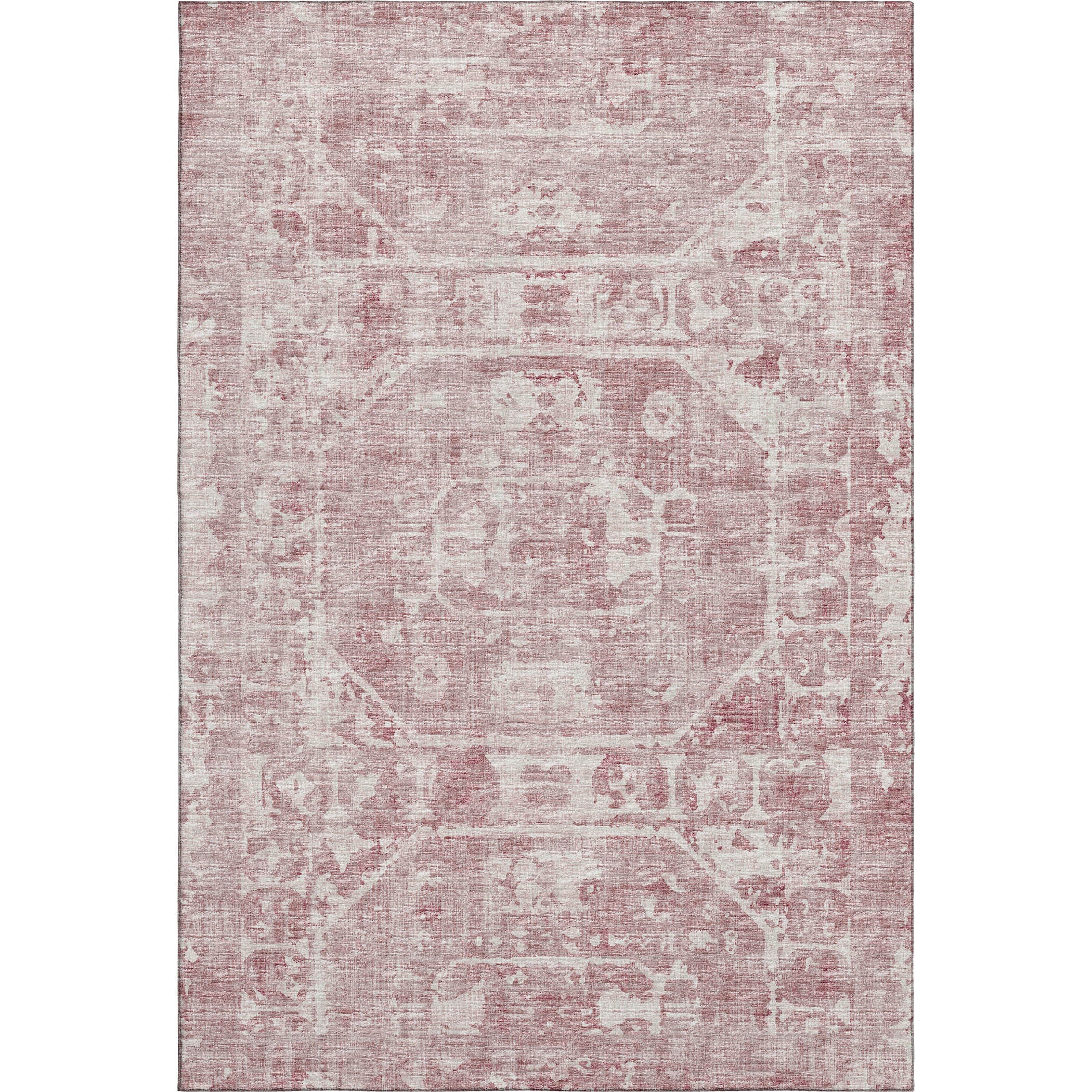 Bangkok Machine Washable Traditional Pink Rug 2'6" x 3'10" #shape_Rectangle