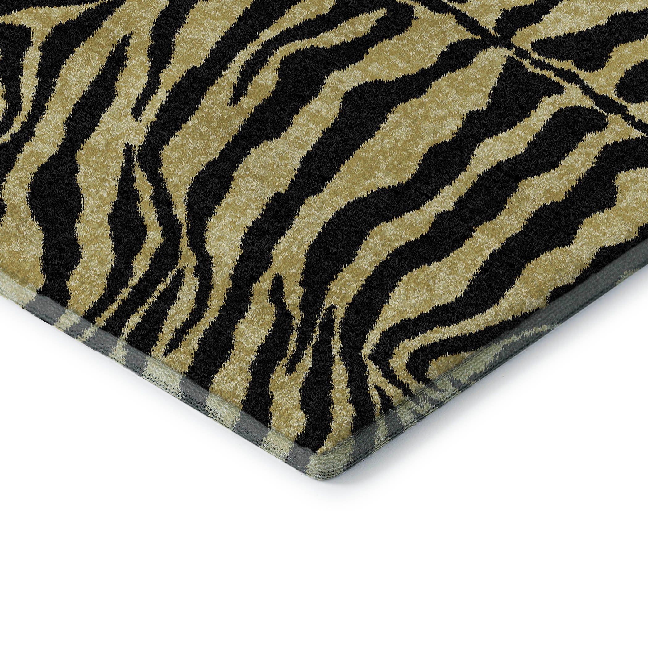Baku Machine Washable Animal Skin Pattern Gilded Gold Rug 1'8" x 2'6" #shape_Rectangle