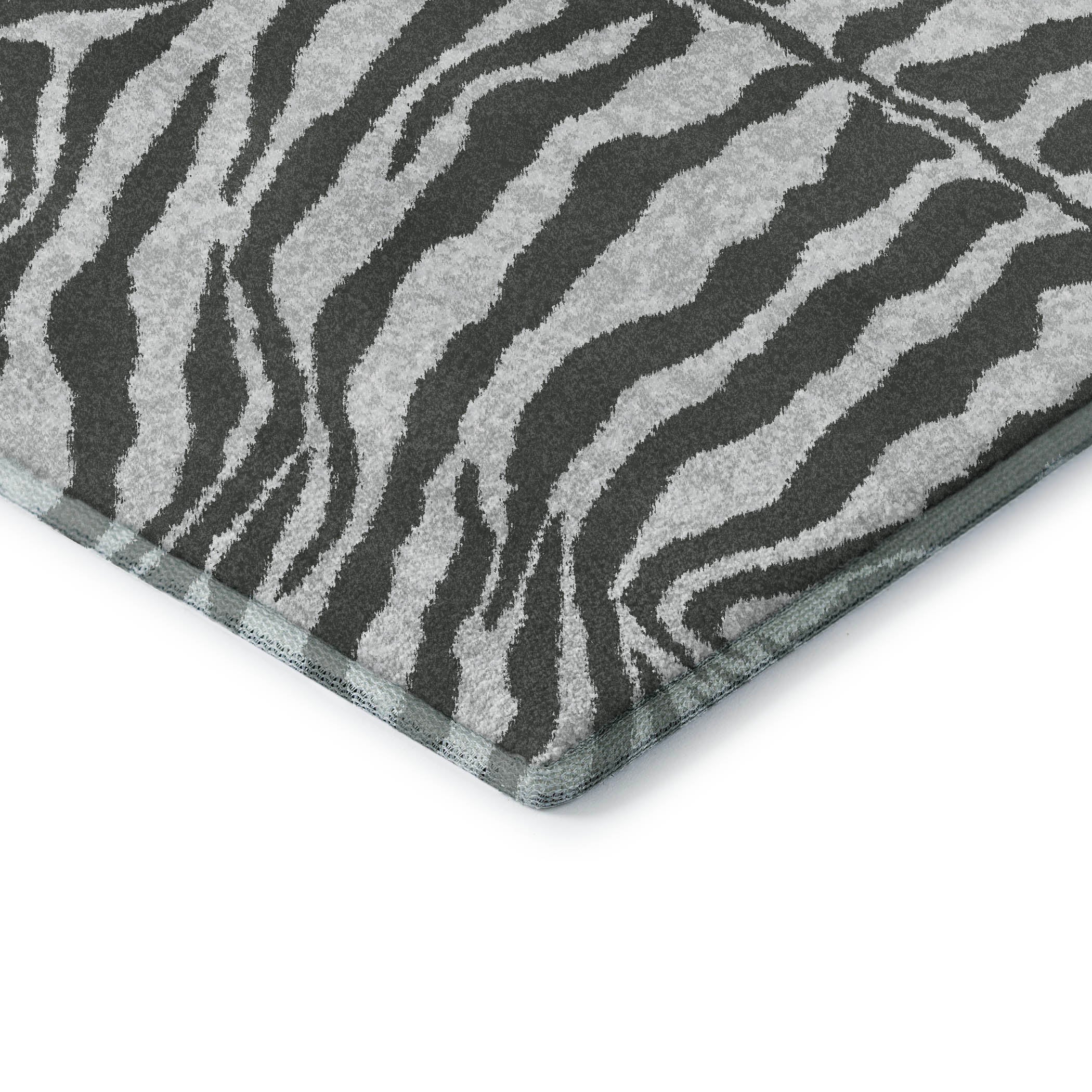 Baku Machine Washable Animal Skin Pattern Gray Rug 1'8" x 2'6" #shape_Rectangle