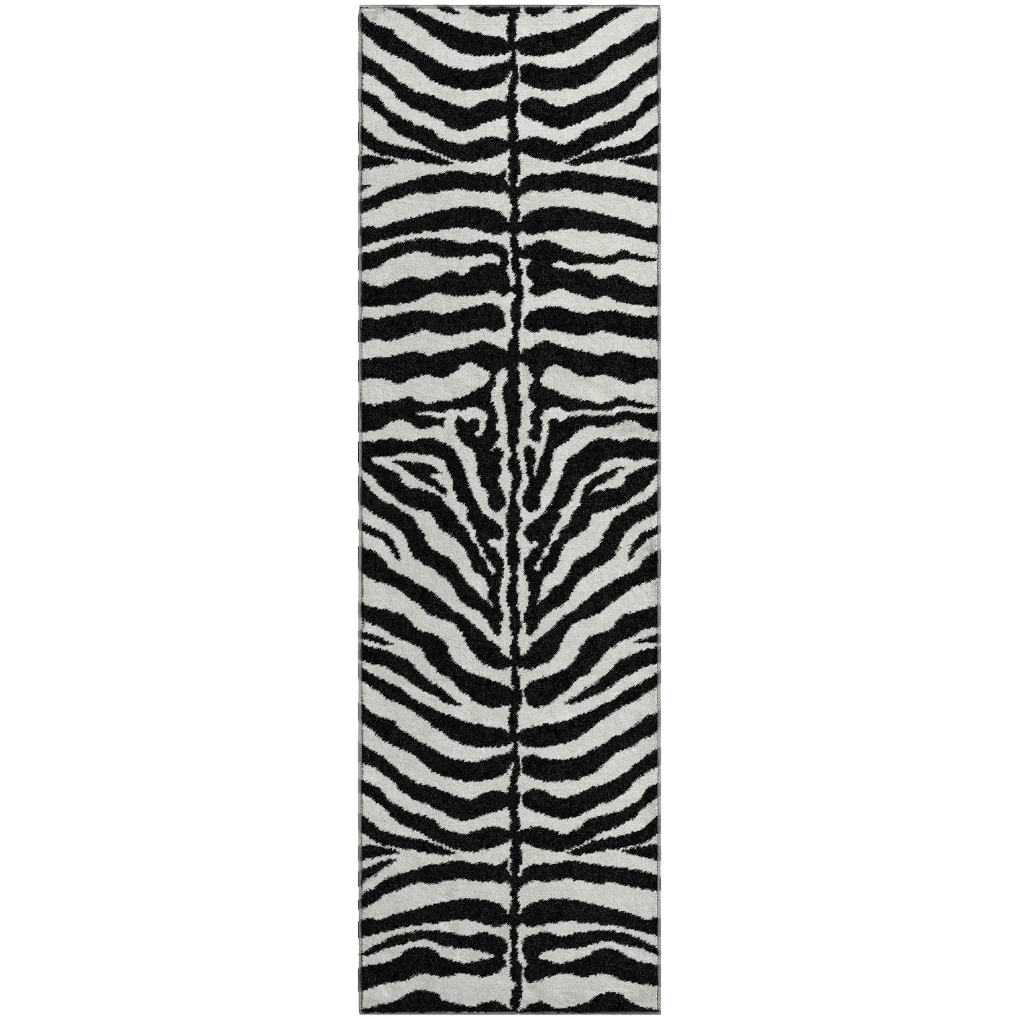 Baku Machine Washable Animal Skin Pattern Pearl Gray Rug 2'3" x 7'6" #shape_Runner