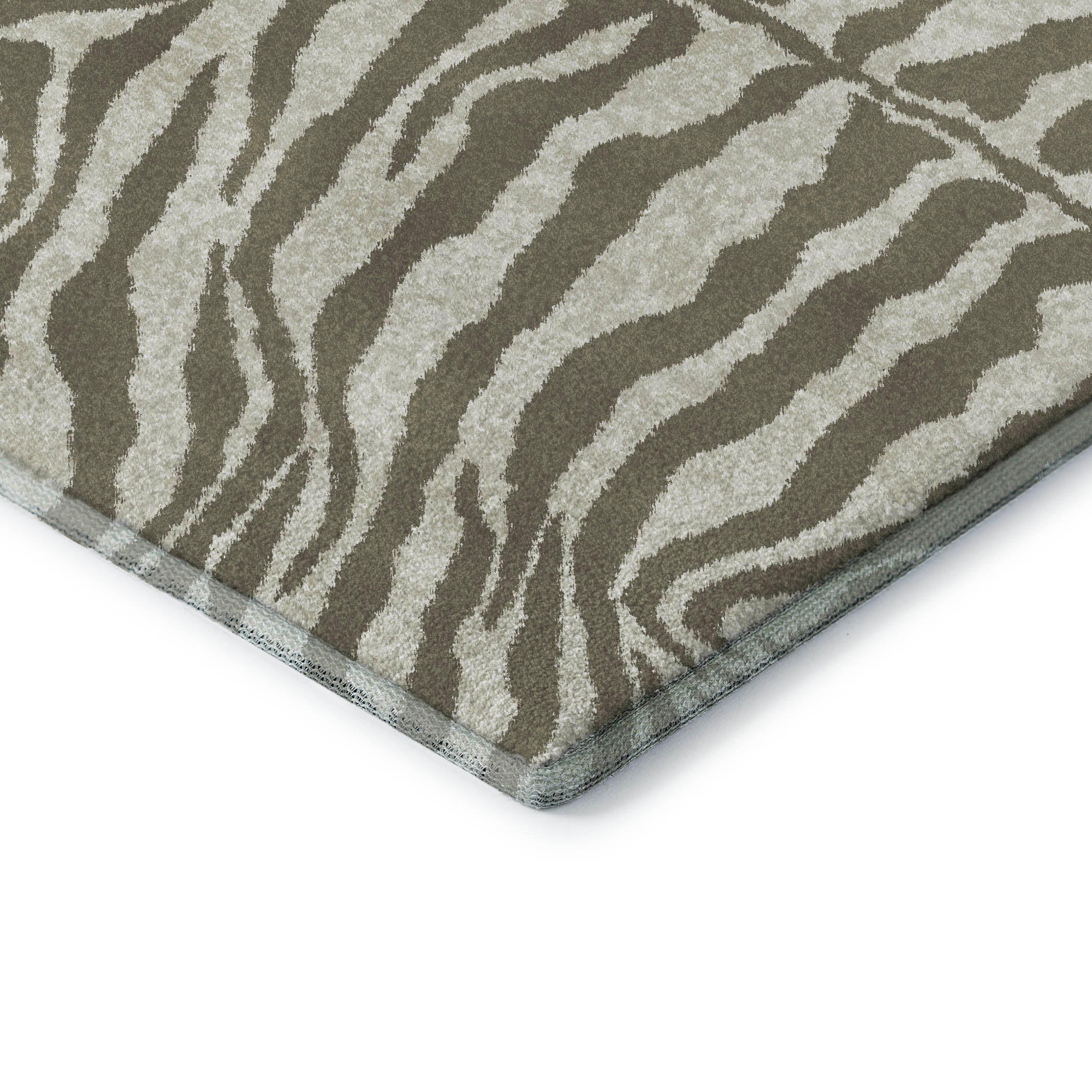 Baku Machine Washable Animal Skin Pattern Taupe Neutral Rug 1'8" x 2'6" #shape_Rectangle