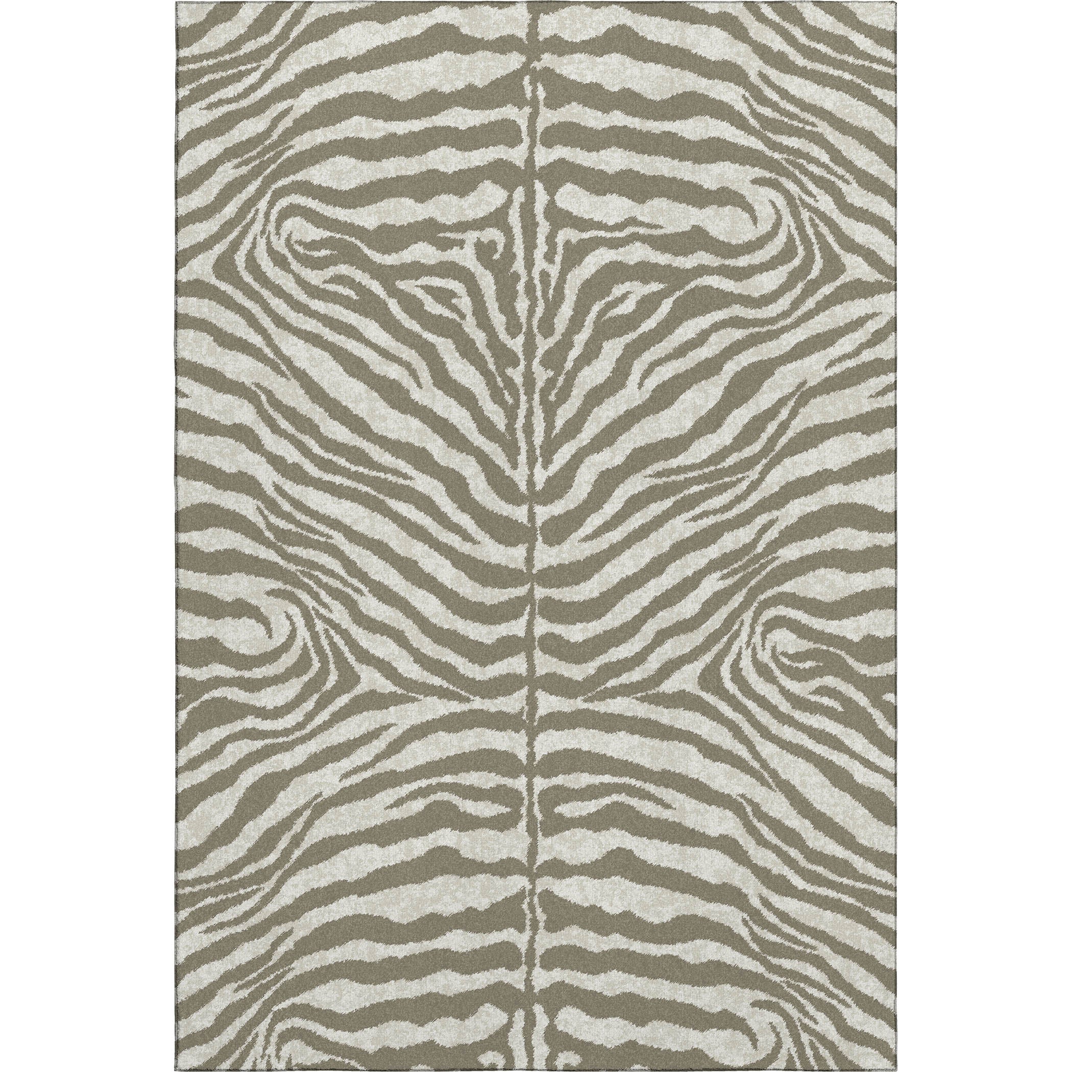Baku Machine Washable Animal Skin Pattern Taupe Neutral Rug 2'6" x 3'10" #shape_Rectangle