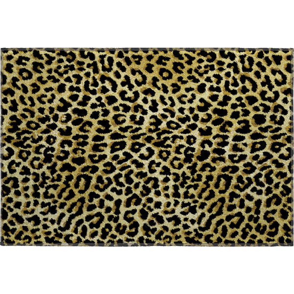 Bogota Machine Washable Animal Skin Pattern Gilded Gold Rug 1'8" x 2'6"