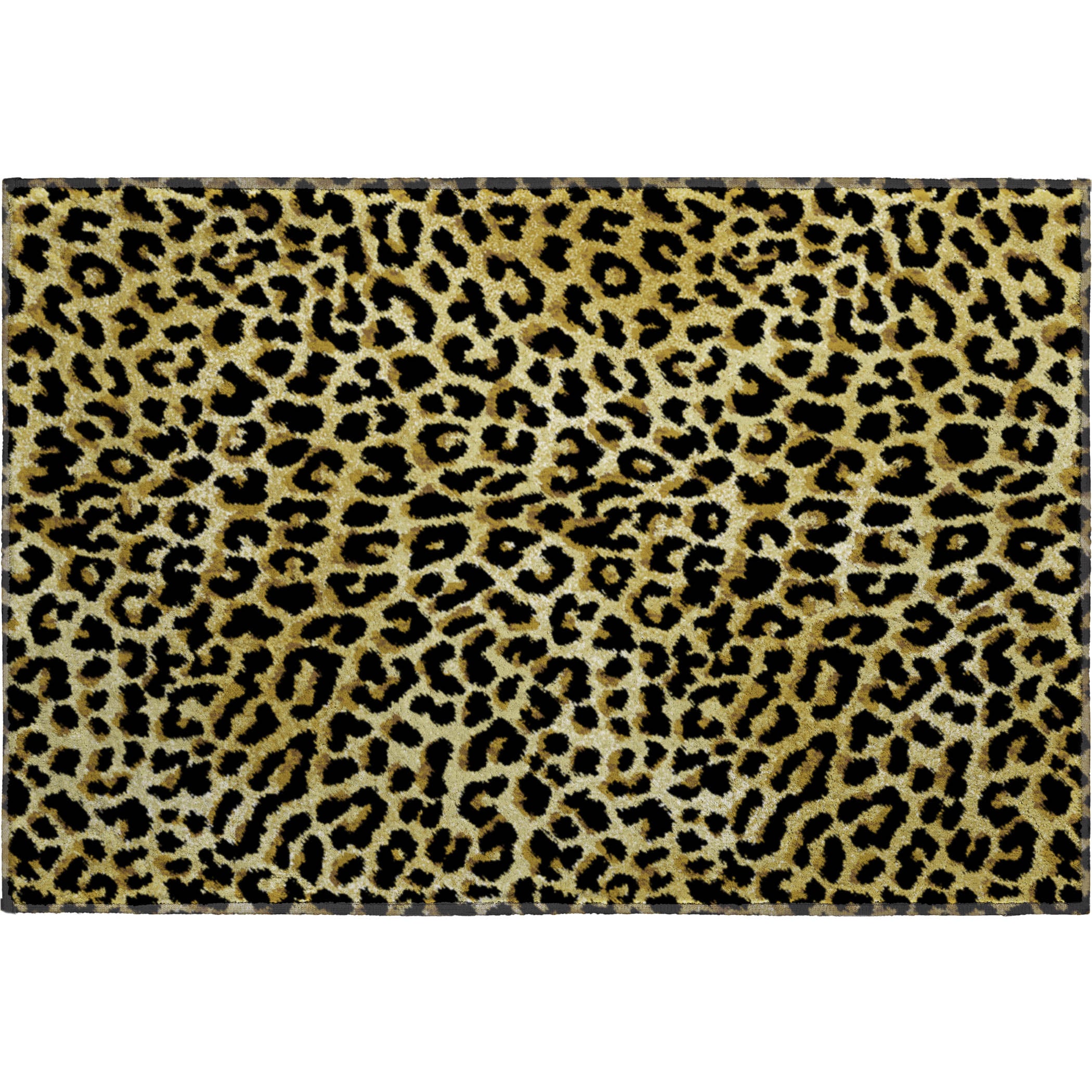 Bogota Machine Washable Animal Skin Pattern Gilded Gold Rug 1'8" x 2'6" #shape_Rectangle