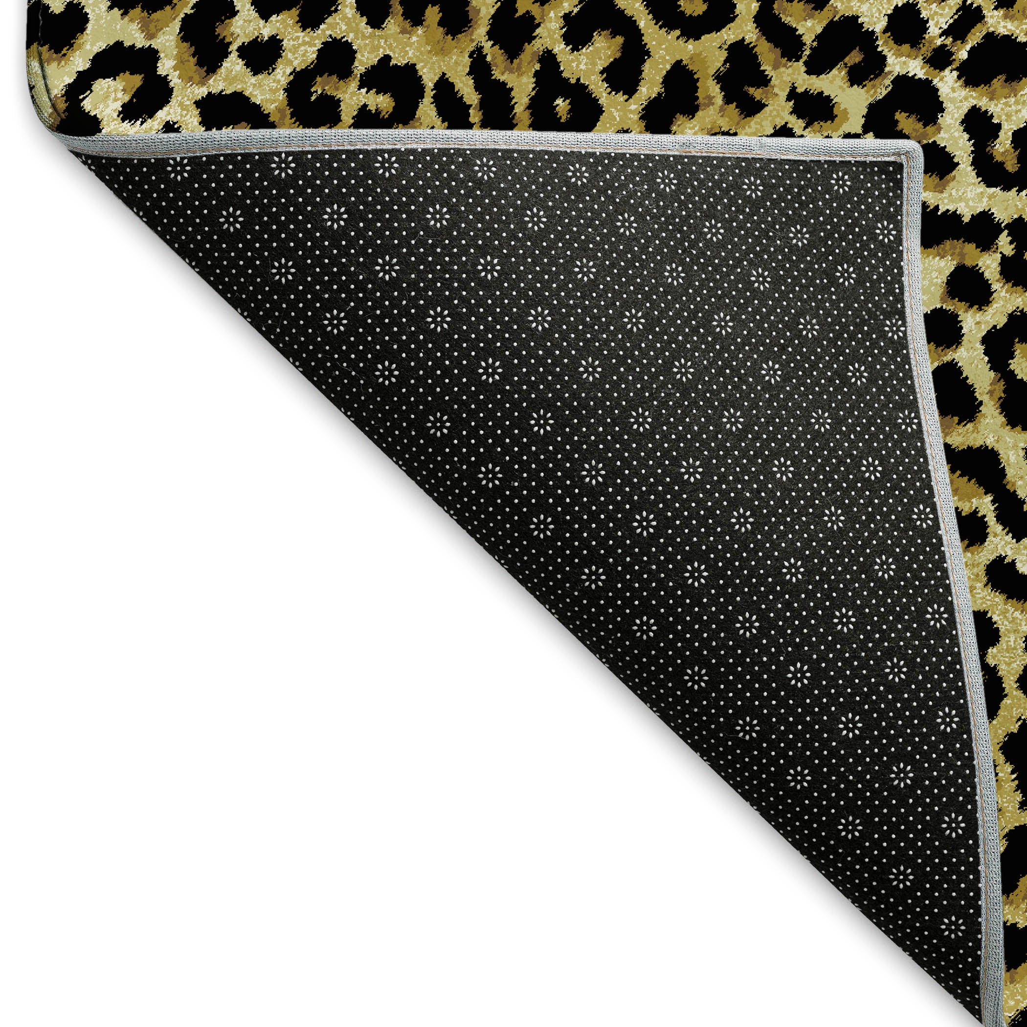 Bogota Machine Washable Animal Skin Pattern Gilded Gold Rug 1'8" x 2'6" #shape_Rectangle