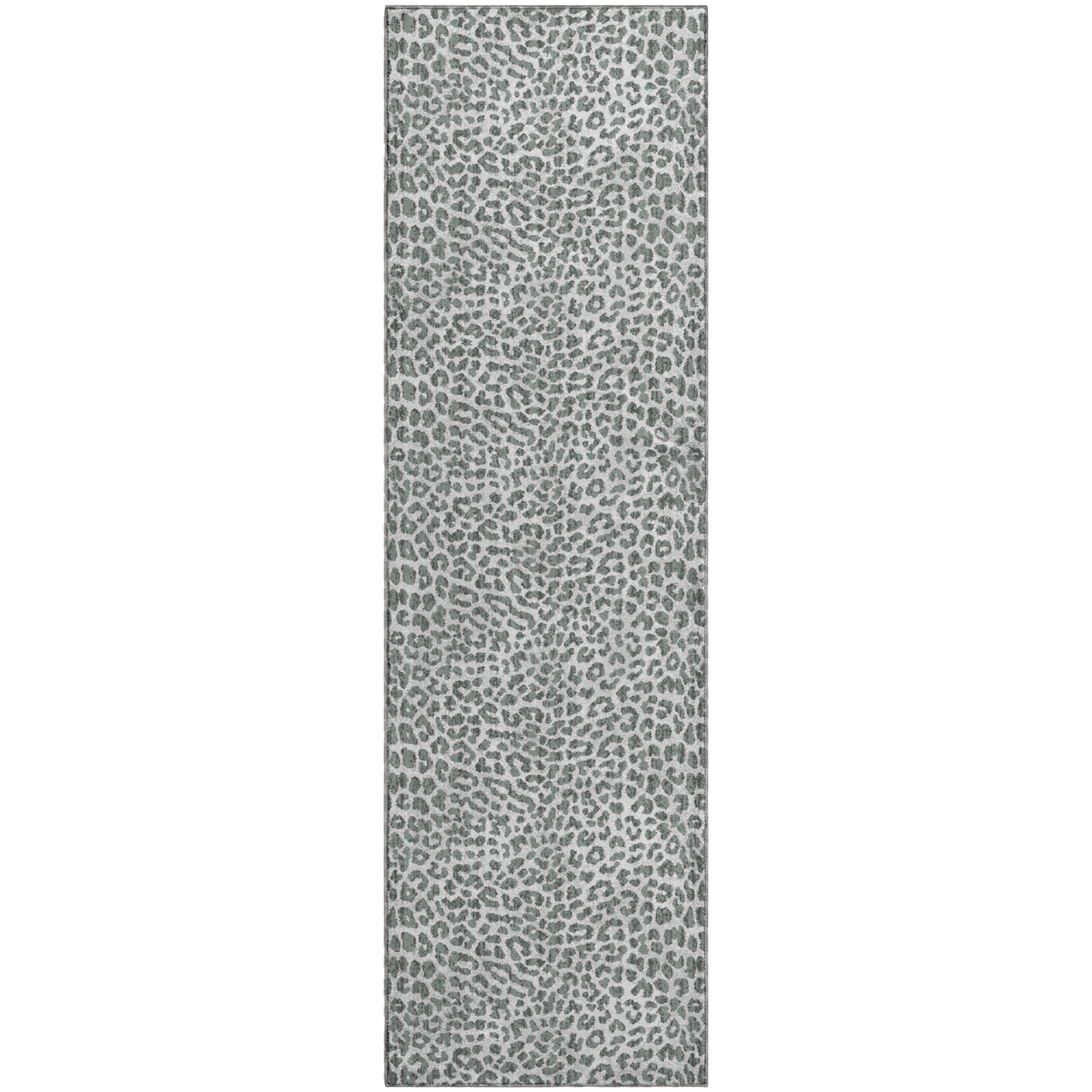 Bogota Machine Washable Animal Skin Pattern Gray Rug 2'3" x 7'6" #shape_Runner