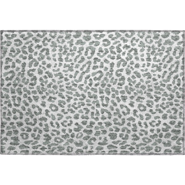 Bogota Machine Washable Animal Skin Pattern Gray Rug 1'8" x 2'6"