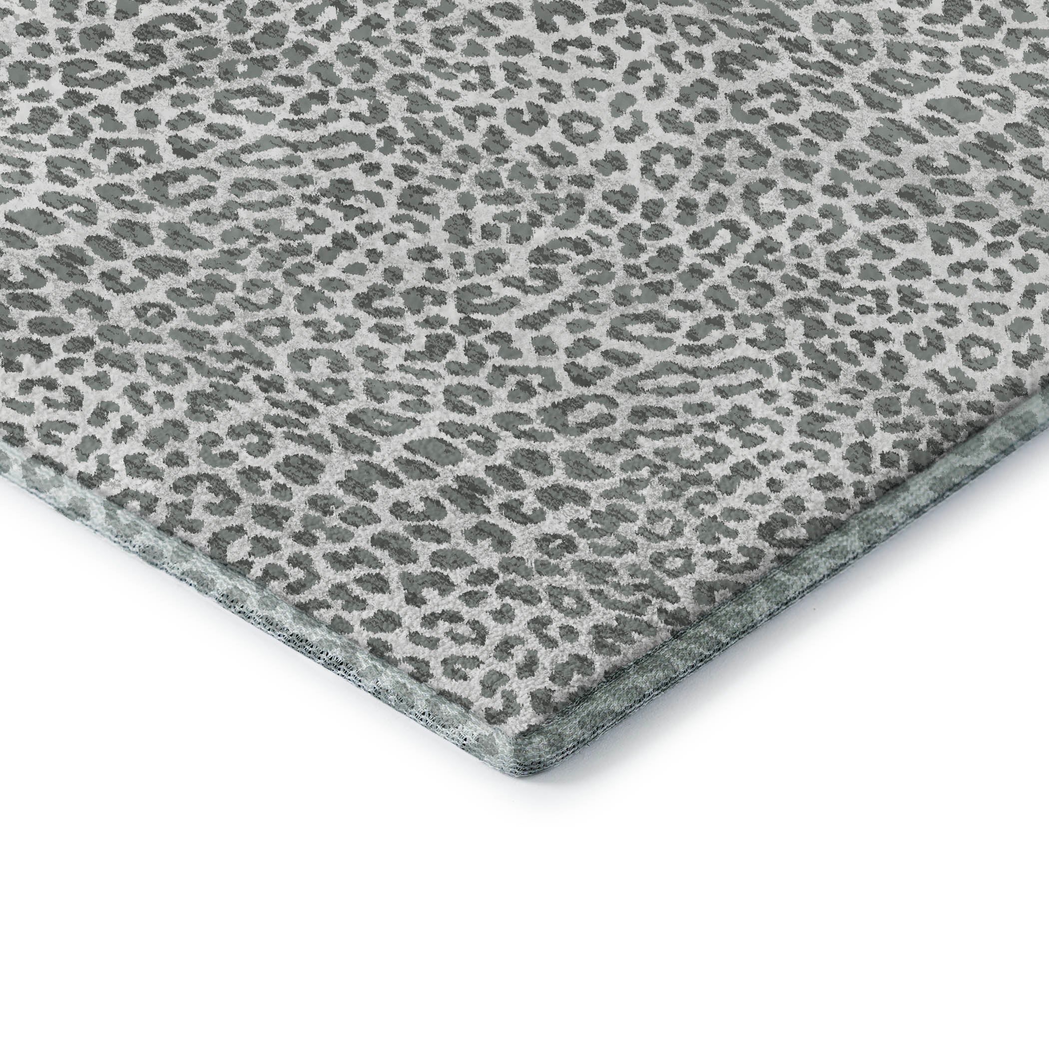 Bogota Machine Washable Animal Skin Pattern Gray Rug 1'8" x 2'6" #shape_Rectangle