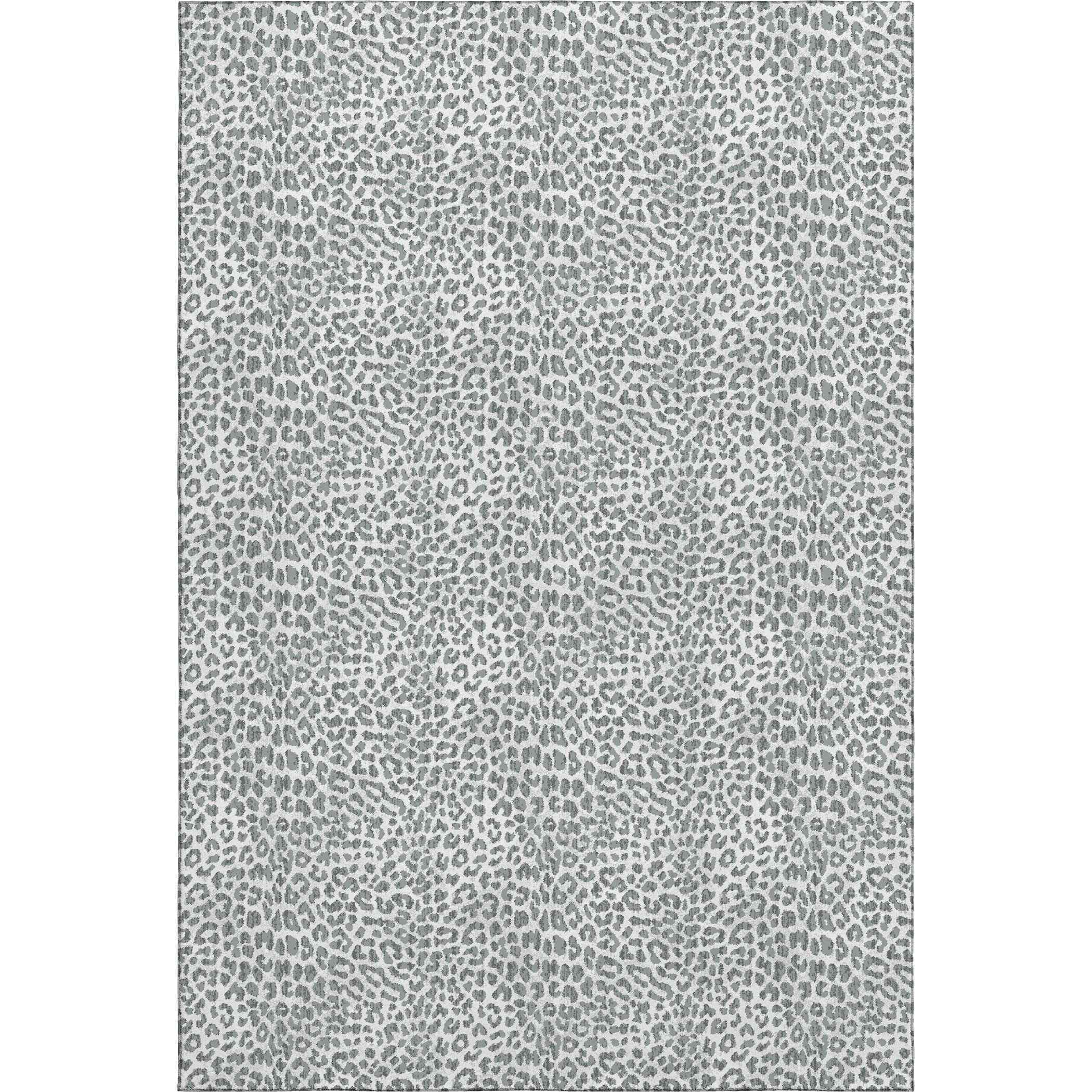 Bogota Machine Washable Animal Skin Pattern Gray Rug 2'6" x 3'10" #shape_Rectangle
