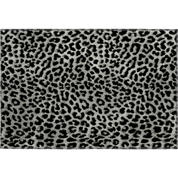 Bogota Machine Washable Animal Skin Pattern Shadow Black Rug 1'8" x 2'6"