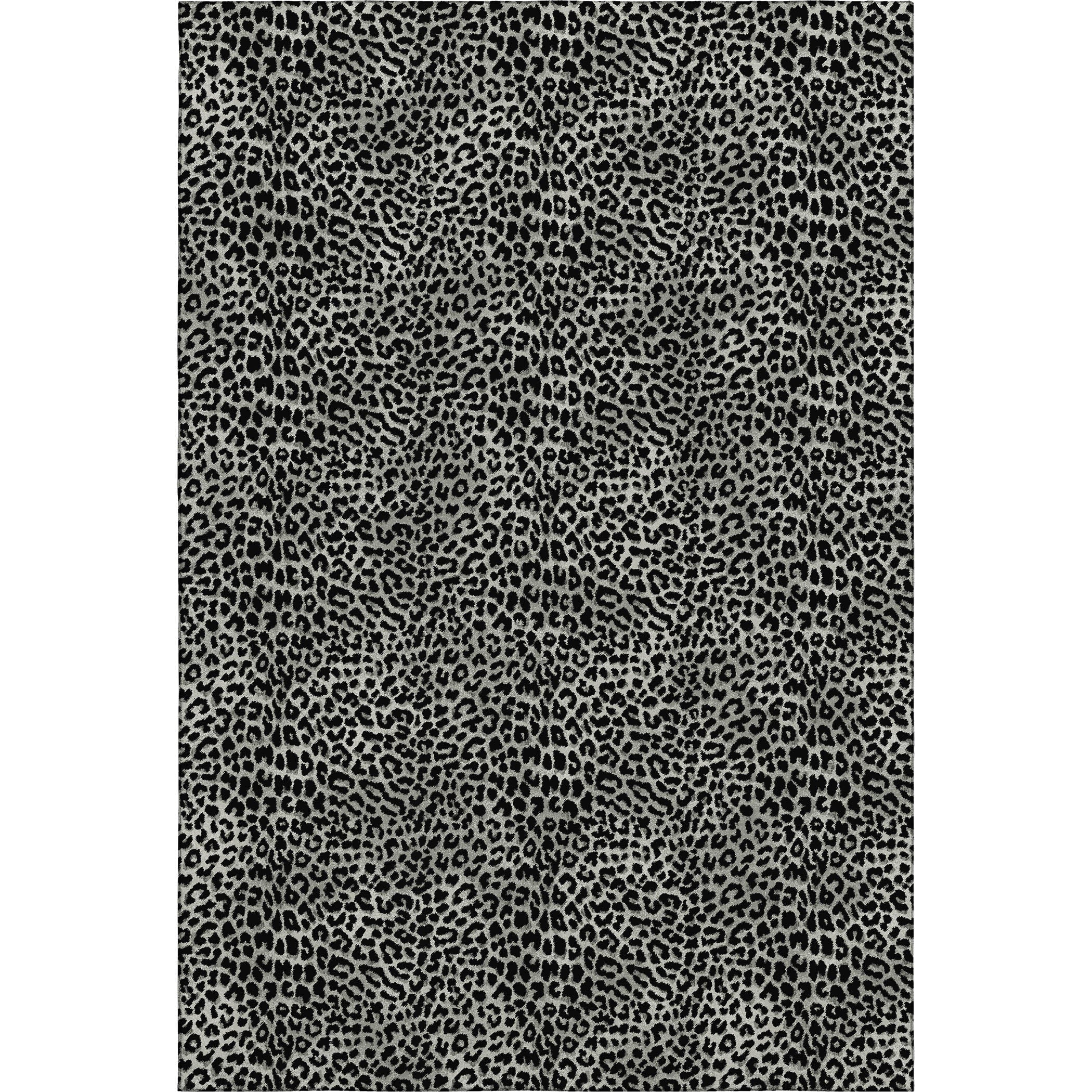 Bogota Machine Washable Animal Skin Pattern Shadow Black Rug 2'6" x 3'10" #shape_Rectangle