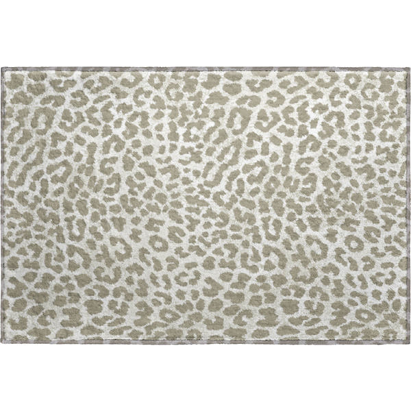 Bogota Machine Washable Animal Skin Pattern Taupe Neutral Rug 1'8" x 2'6"