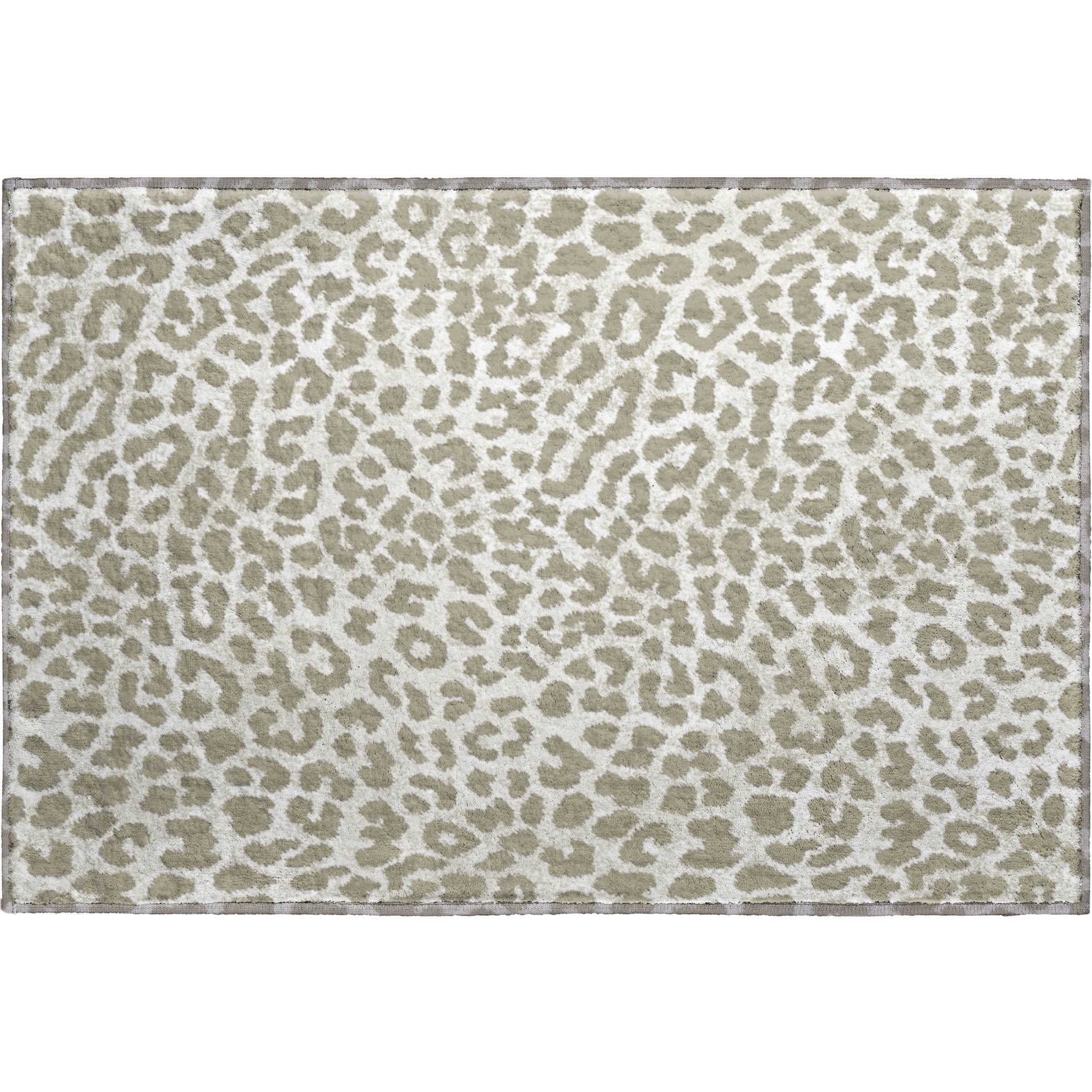 Bogota Machine Washable Animal Skin Pattern Taupe Neutral Rug 1'8" x 2'6" #shape_Rectangle