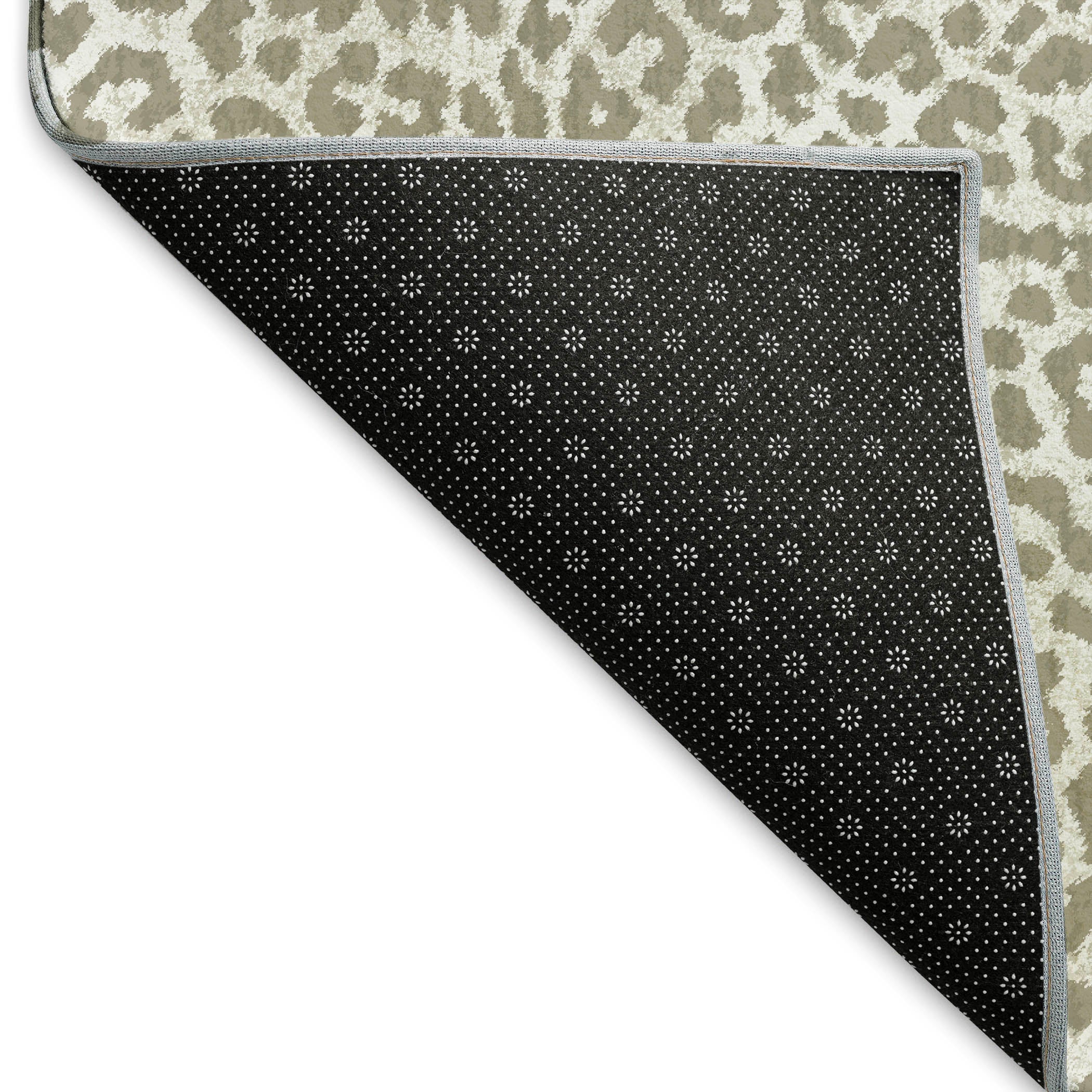Bogota Machine Washable Animal Skin Pattern Taupe Neutral Rug 1'8" x 2'6" #shape_Rectangle