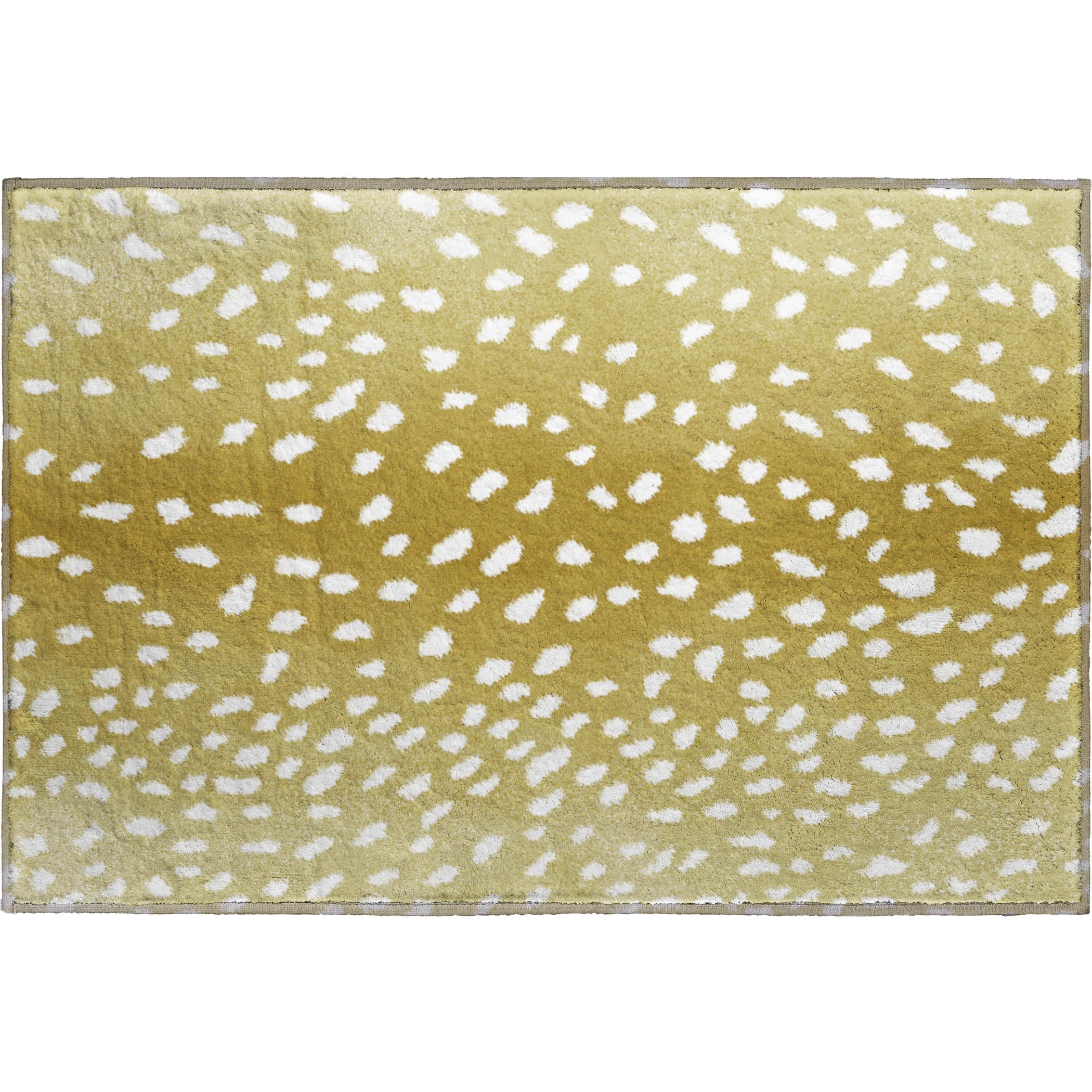 Valletta Machine Washable Animal Skin Pattern Gilded Gold Rug 1'8" x 2'6" #shape_Rectangle