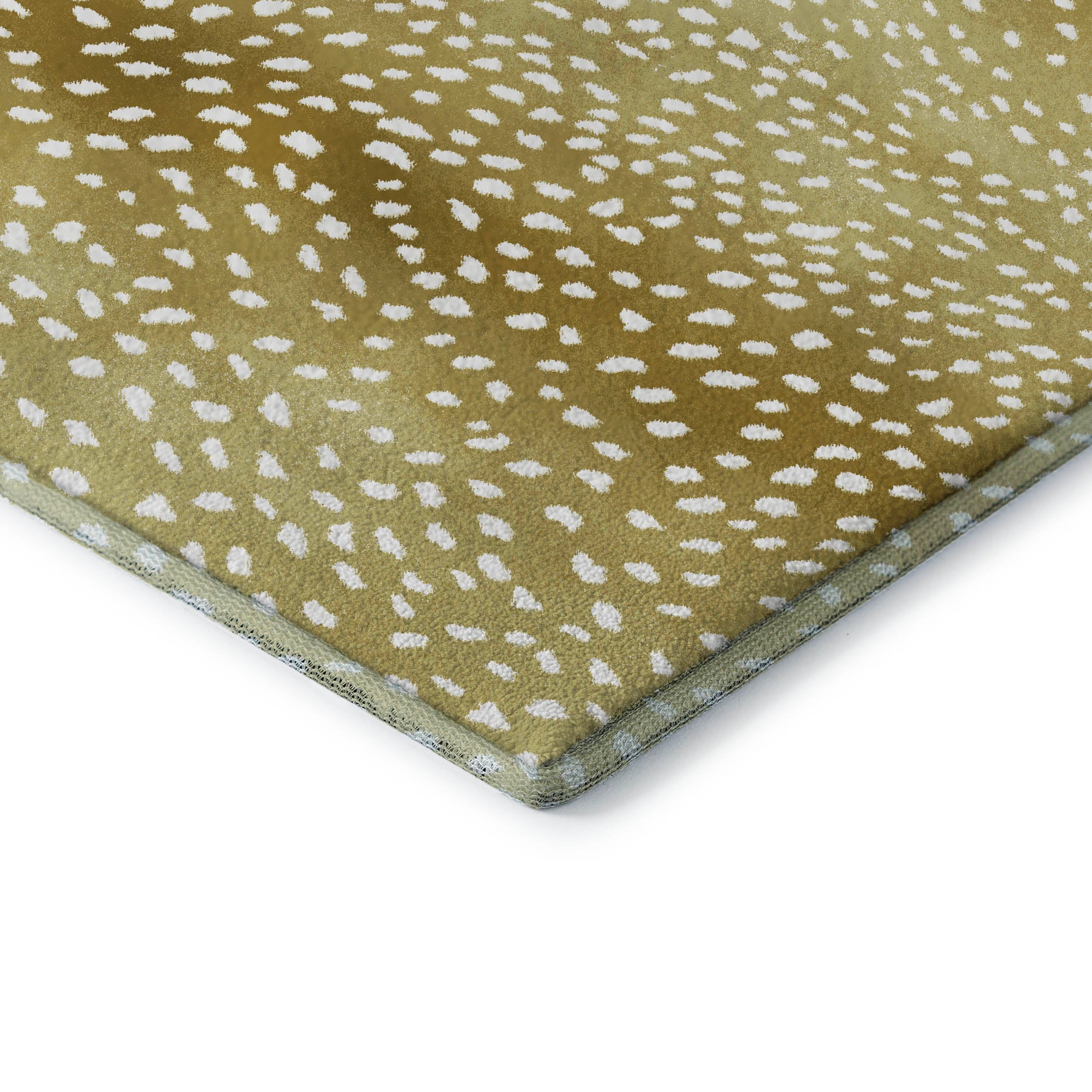 Valletta Machine Washable Animal Skin Pattern Gilded Gold Rug 1'8" x 2'6" #shape_Rectangle