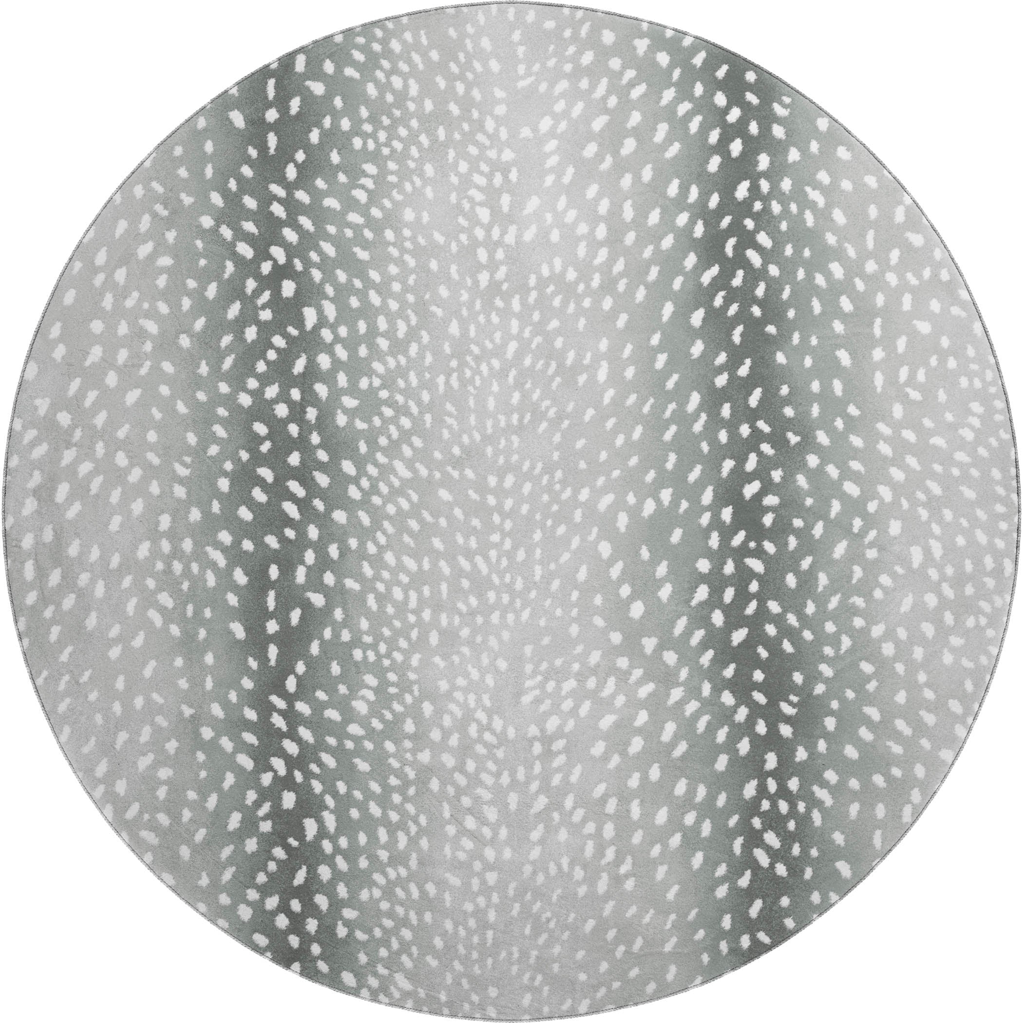 Valletta Machine Washable Animal Skin Pattern Gray Rug 8' x 8' #shape_Round